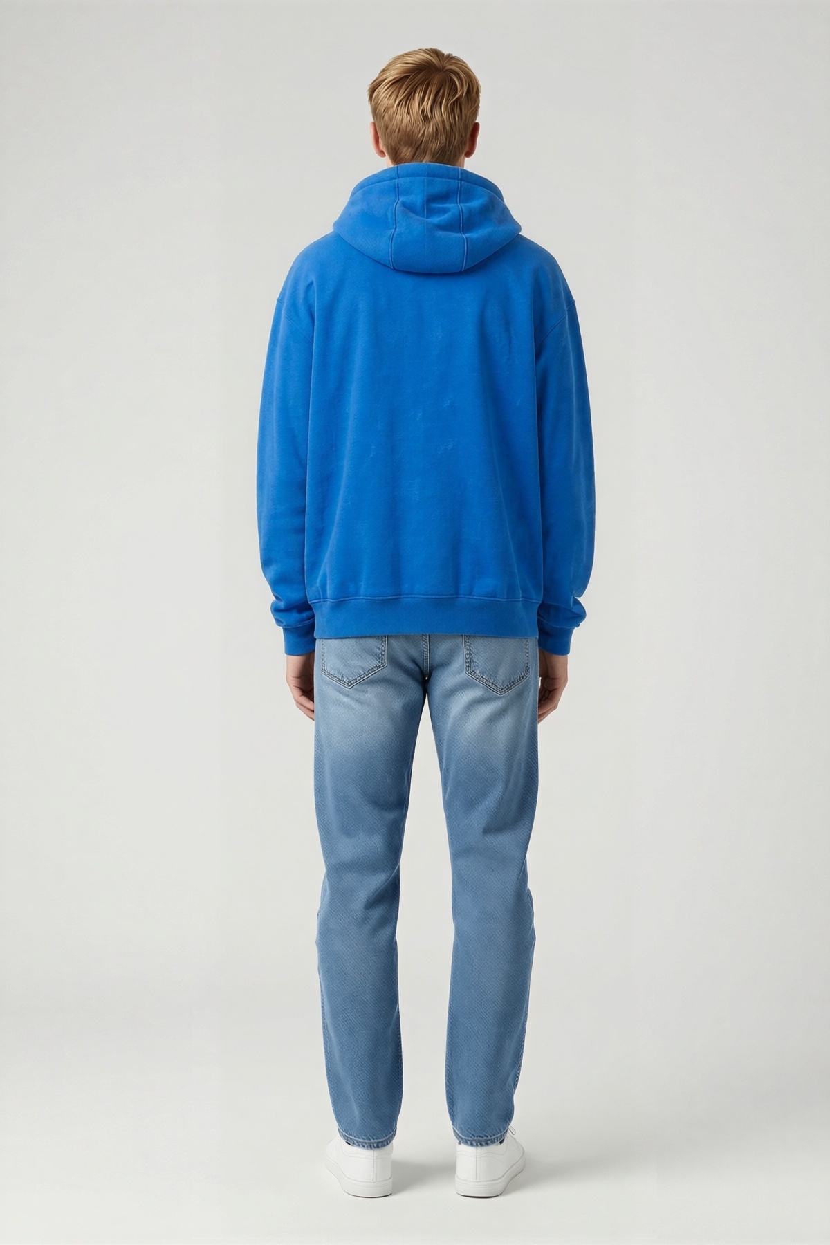 Erkek Double Oversize Kapüşonlu Yıkamalı Sweatshirt Kanguru Cepli Bağcıklı Uzun Kollu Salaş Günlük