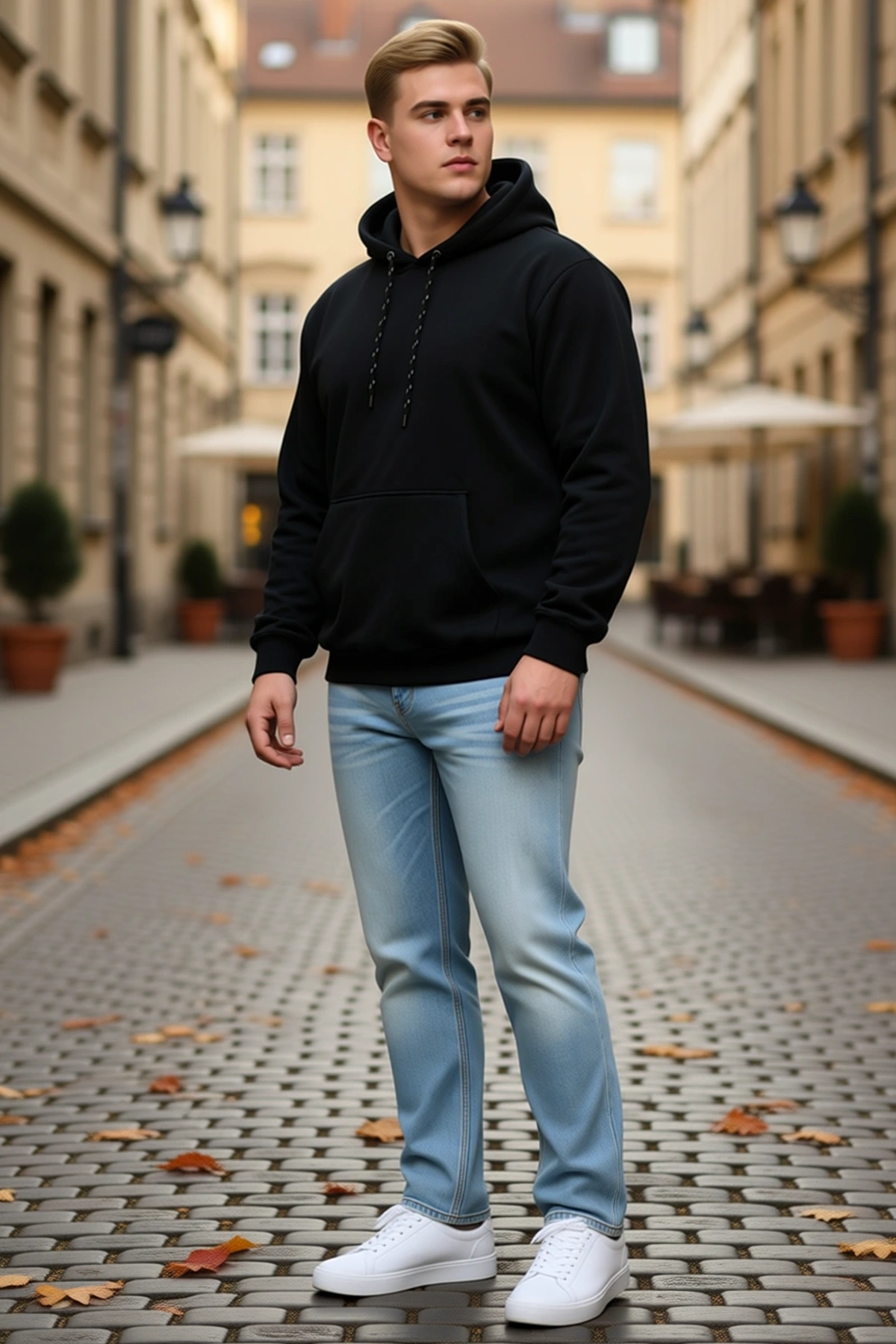 Erkek Battal Büyük Beden Üç İplik İçi Şardonlu Kapüşonlu Kanguru Cepli Kışlık Sweatshirt Günlük