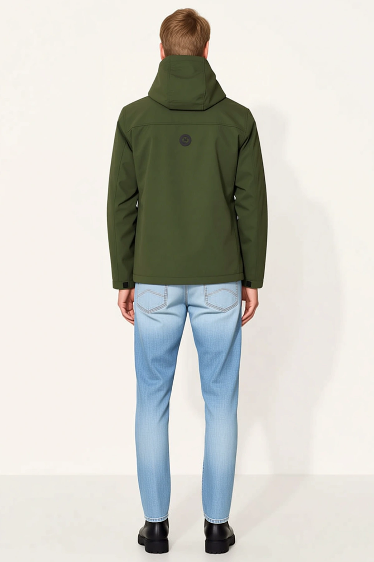 Erkek Su Geçirmez Softshell Polar Astarlı Çıkarılabilir Kapüşonlu 4 Cepli Mont Ceket Günlük Konforlu