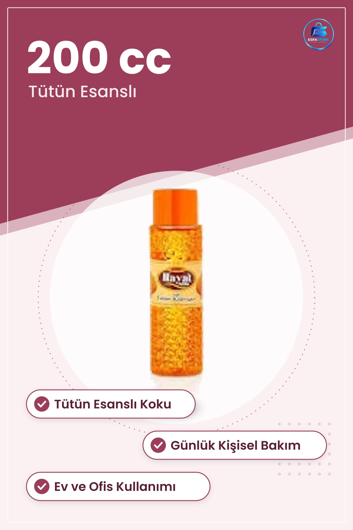 Tütün Kolonyası cc Kolonya Kişisel Bakım Hijyen Ürünü Parfüm Esanslı Günlük Kullanım