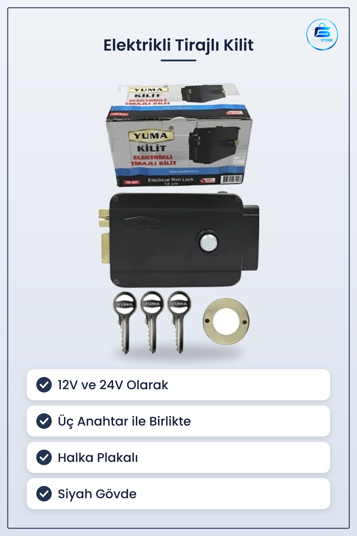 Elektrikli Tirajlı Kilit 12V 24V Kapı Güvenlik Kilidi Anahtarlı Ev Ofis Hırdavatı