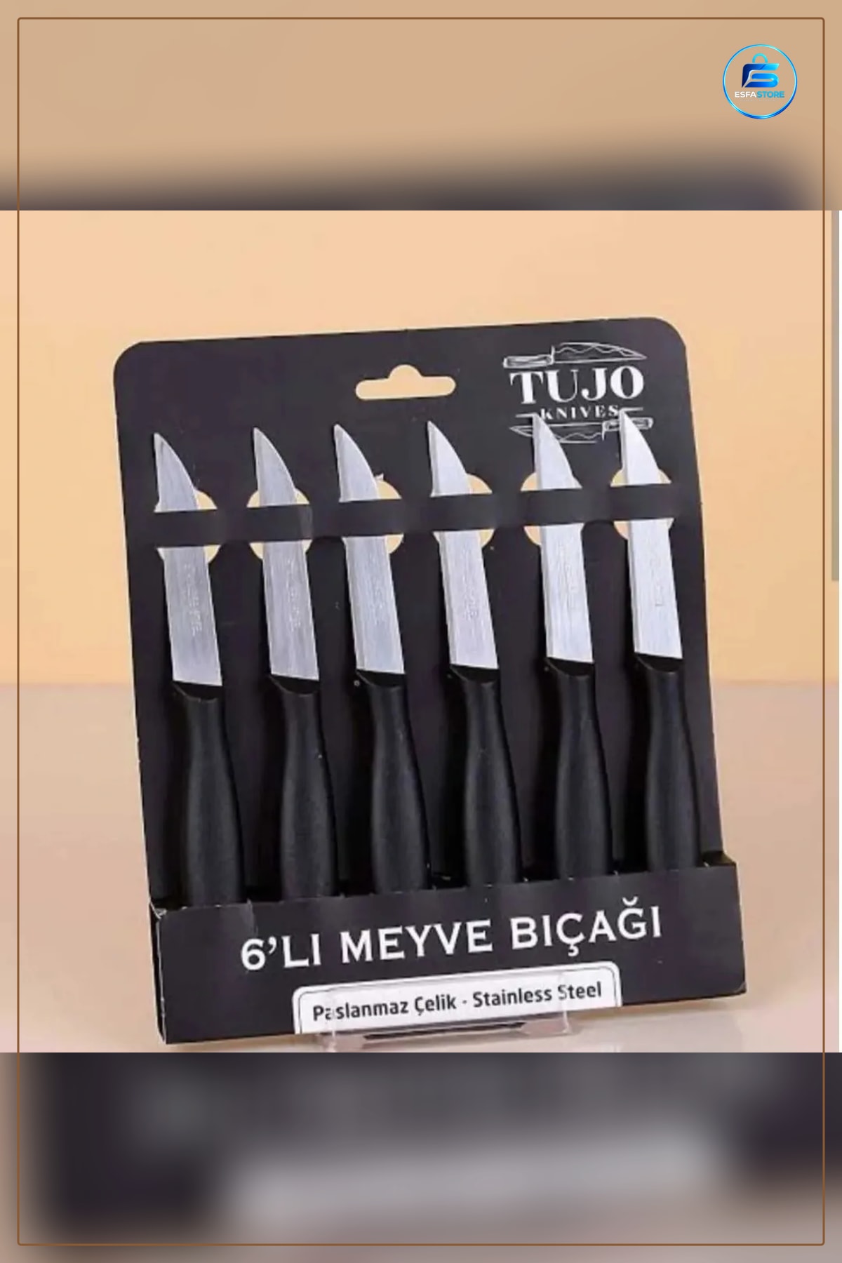 Meyve Bıçağı Seti 6 Parça Paslanmaz Çelik Mutfak Sebze Soyma Kesme Yemek Hazırlık Ev