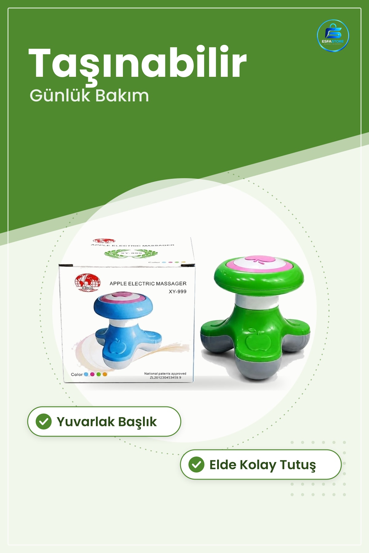 Elektrikli Masaj Cihazı Taşınabilir Vücut Masajı Aleti Günlük Bakım ve Rahatlama Ev Kullanımı