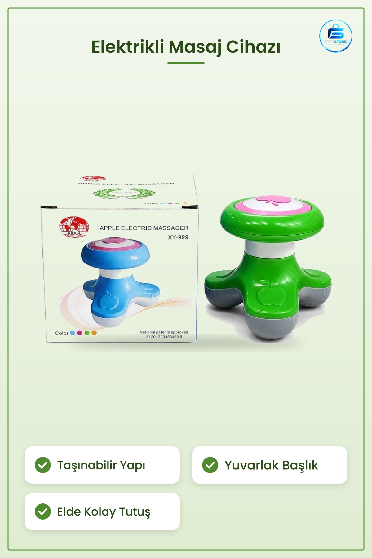 Elektrikli Masaj Cihazı Taşınabilir Vücut Masajı Aleti Günlük Bakım ve Rahatlama Ev Kullanımı