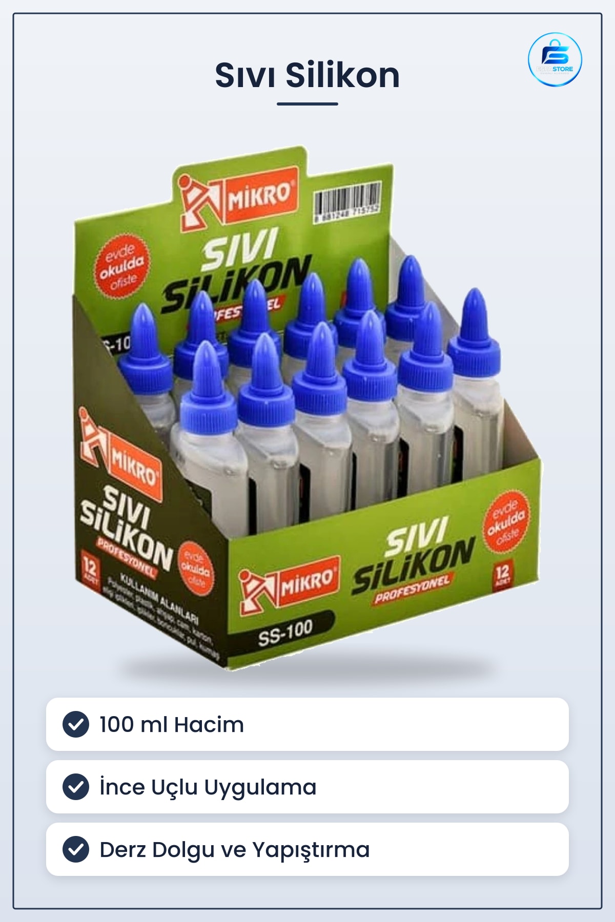 Sıvı Silikon 100 ml Profesyonel Banyo Mutfak Ev Ofis İçin Derz Dolgu Yapıştırıcı Tutkal