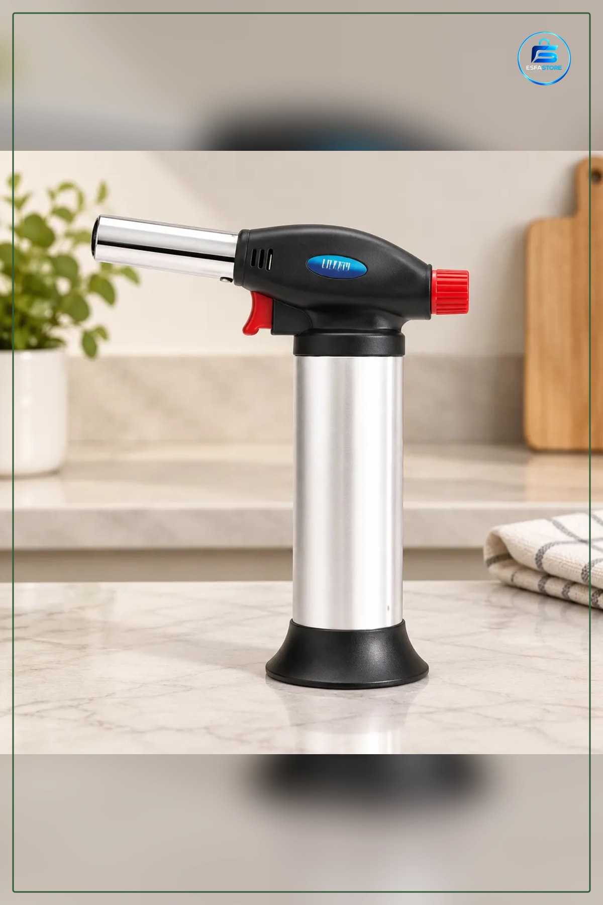 Turbo Torch Pürmüz Kaynak Makinesi Lehim Mutfak Alev Tabancası Gümüş Gövdeli Ev Tipi Brülör