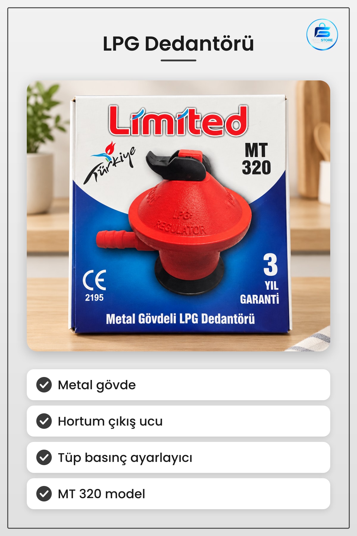Metal Gövdeli LPG Dedantörü Regülatörü Tüp Basınç Ayarlayıcı Otomobil ve Gaz Yedek Parça