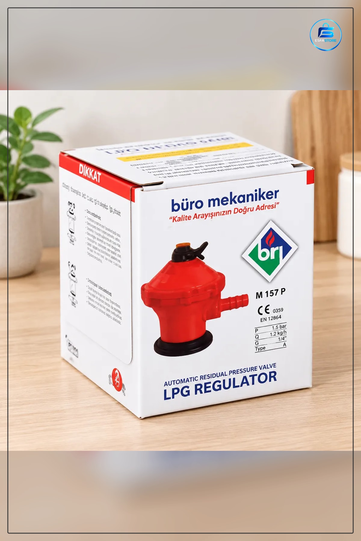 LPG Regülatör Plastik Gövdeli Dedantör Tüp Gaz Basınç Ayarlama Ev ve Araç Kullanımı İçin