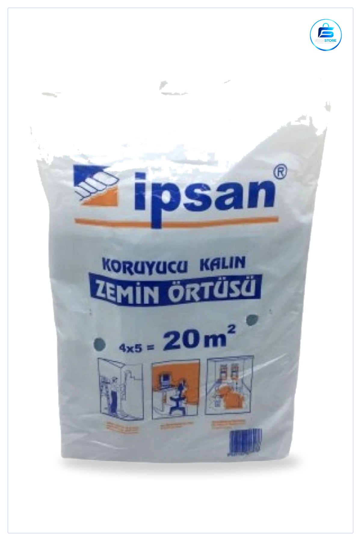 Koruyucu Kalın Zemin Örtüsü m² Boya Hazırlık Malzemesi Toz ve Kir Sıçrama Koruma