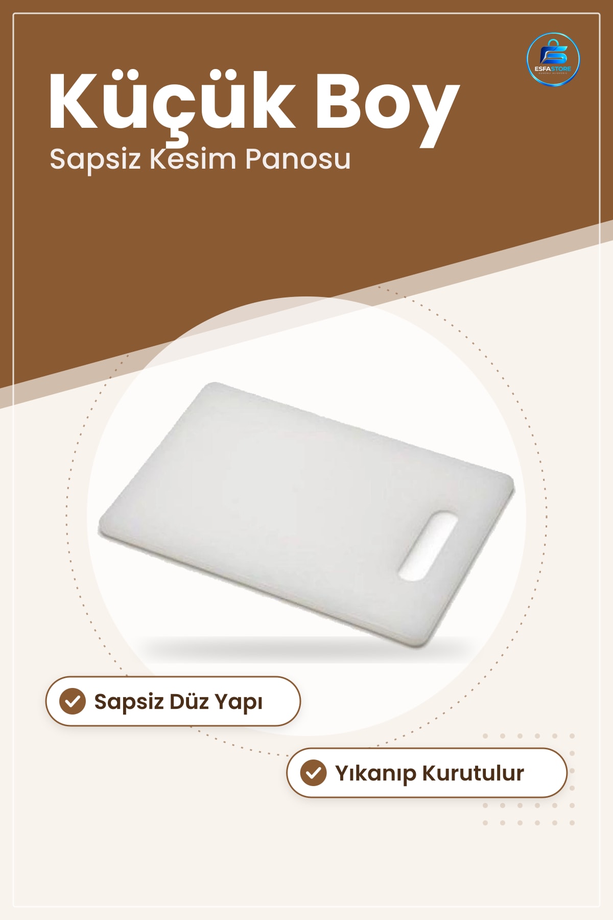 Kesim Panosu Küçük Boy Kesme Tahtası Mutfak İçin Pratik Yemek Hazırlık Sade Kullanım