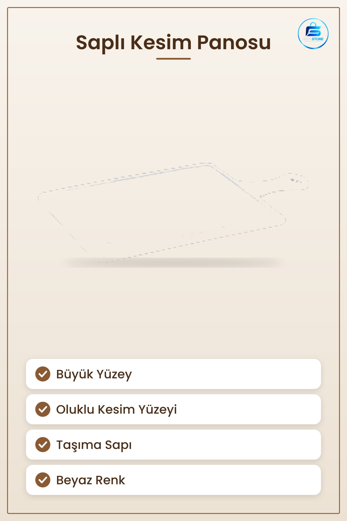 Büyük Saplı Kesim Panosu Kesme Tahtası Mutfak Yemek Hazırlık Oluklu Sap Taşıma Kolaylığı