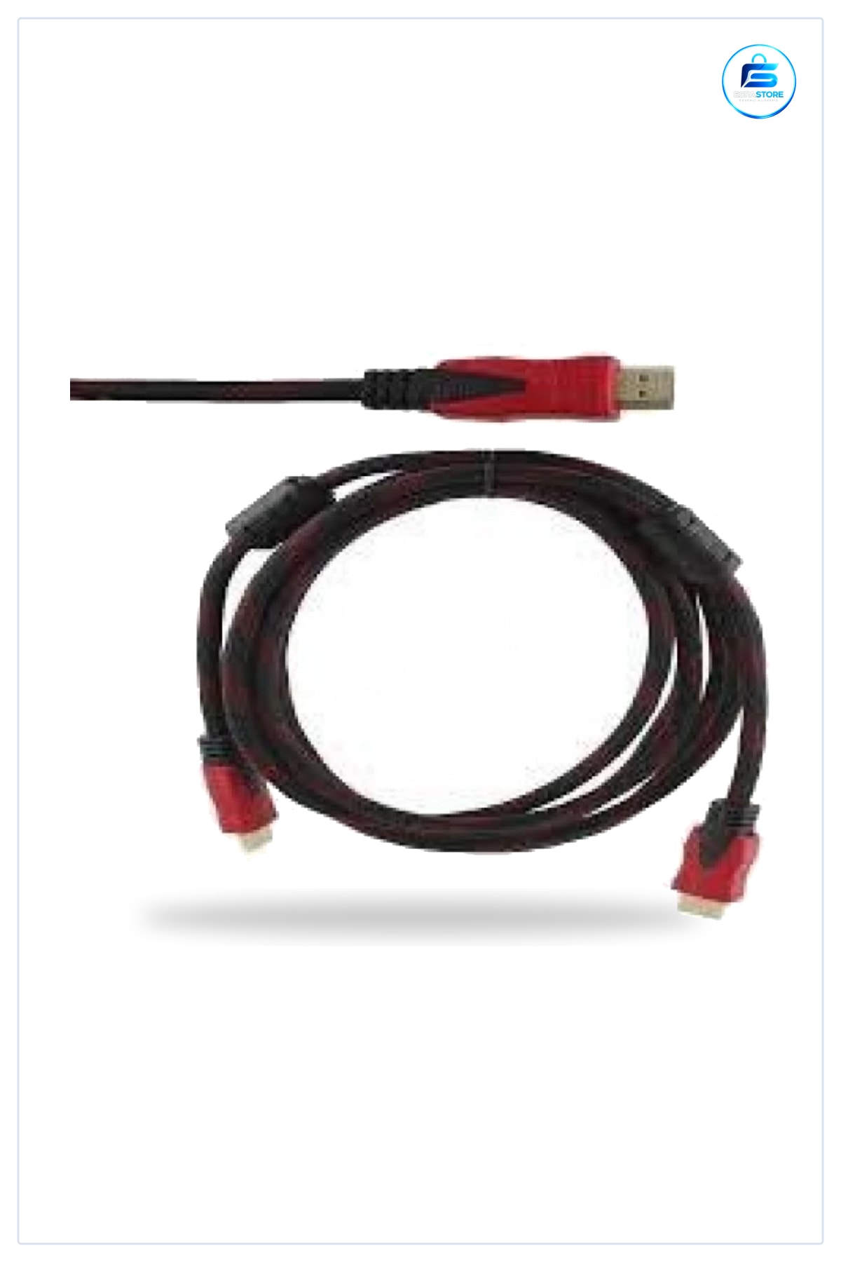 HDMI Kablo 1.5 m Görüntü ve Ses Kablosu Siyah Kırmızı Uçlu TV Monitör Bilgisayar Bağlantı
