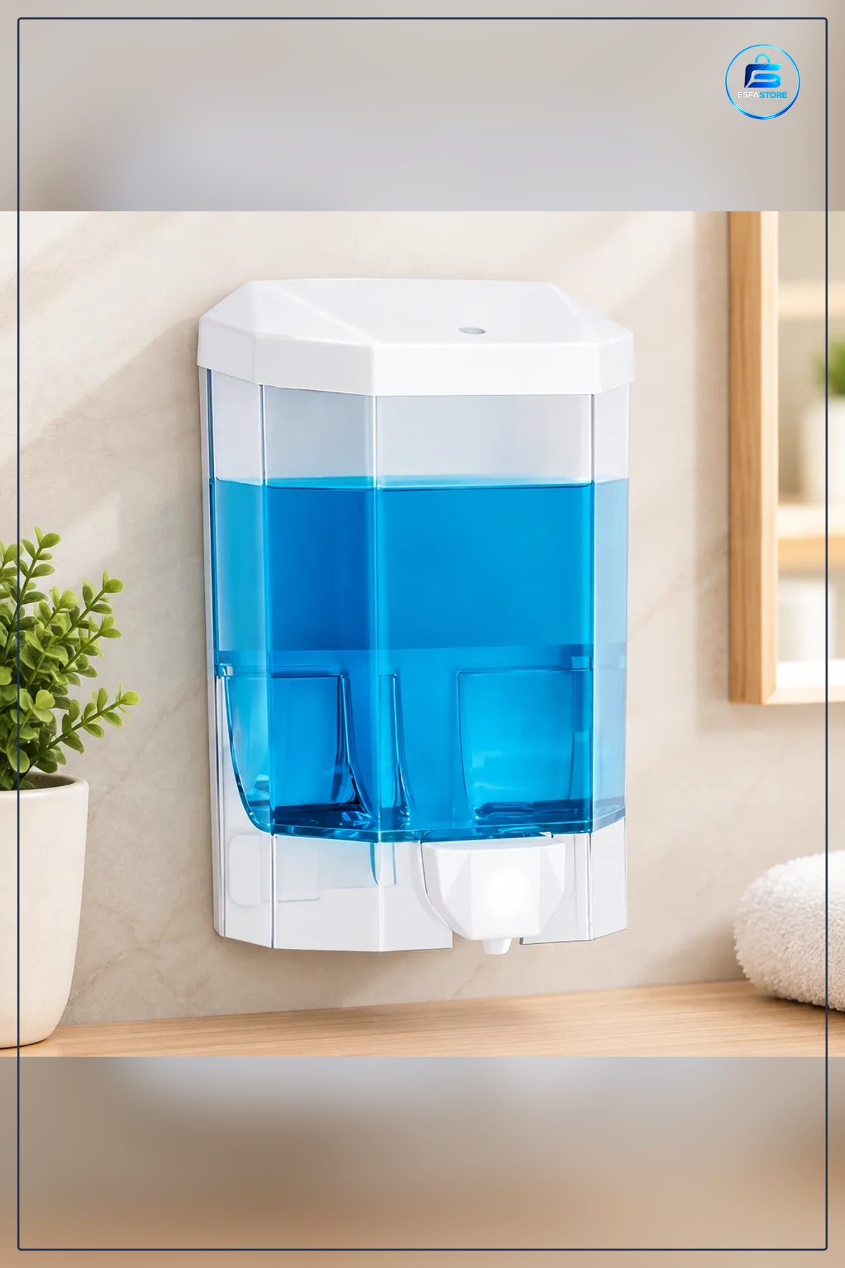 Sıvı Sabunluk 1000 ml Duvar Tipi Banyo Aksesuarı Sabun Dağıtıcı Pompalı Kutu Beyaz