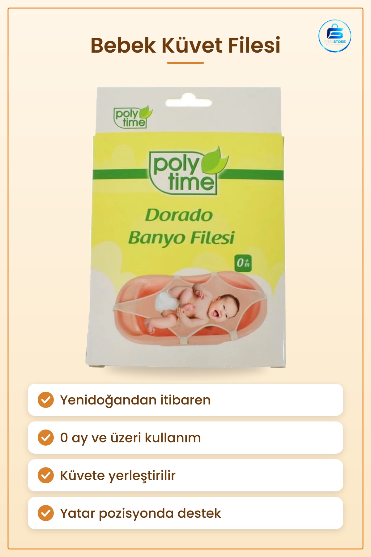 Bebe Küvet Filesi Yenidoğan Bebek Banyo Aksesuarı 0 Ay ve Üzeri Kullanıma Uygun Destek