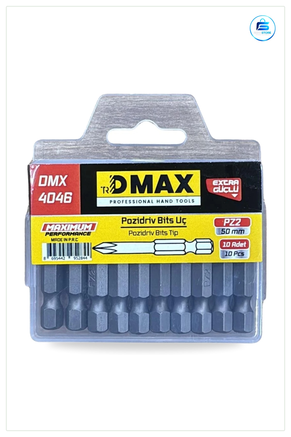 Pz 2x50 mm Bits 10 Adet Matkap Ucu Pozidriv Vidalama Elektrikli El Aleti Aksesuarı Seti