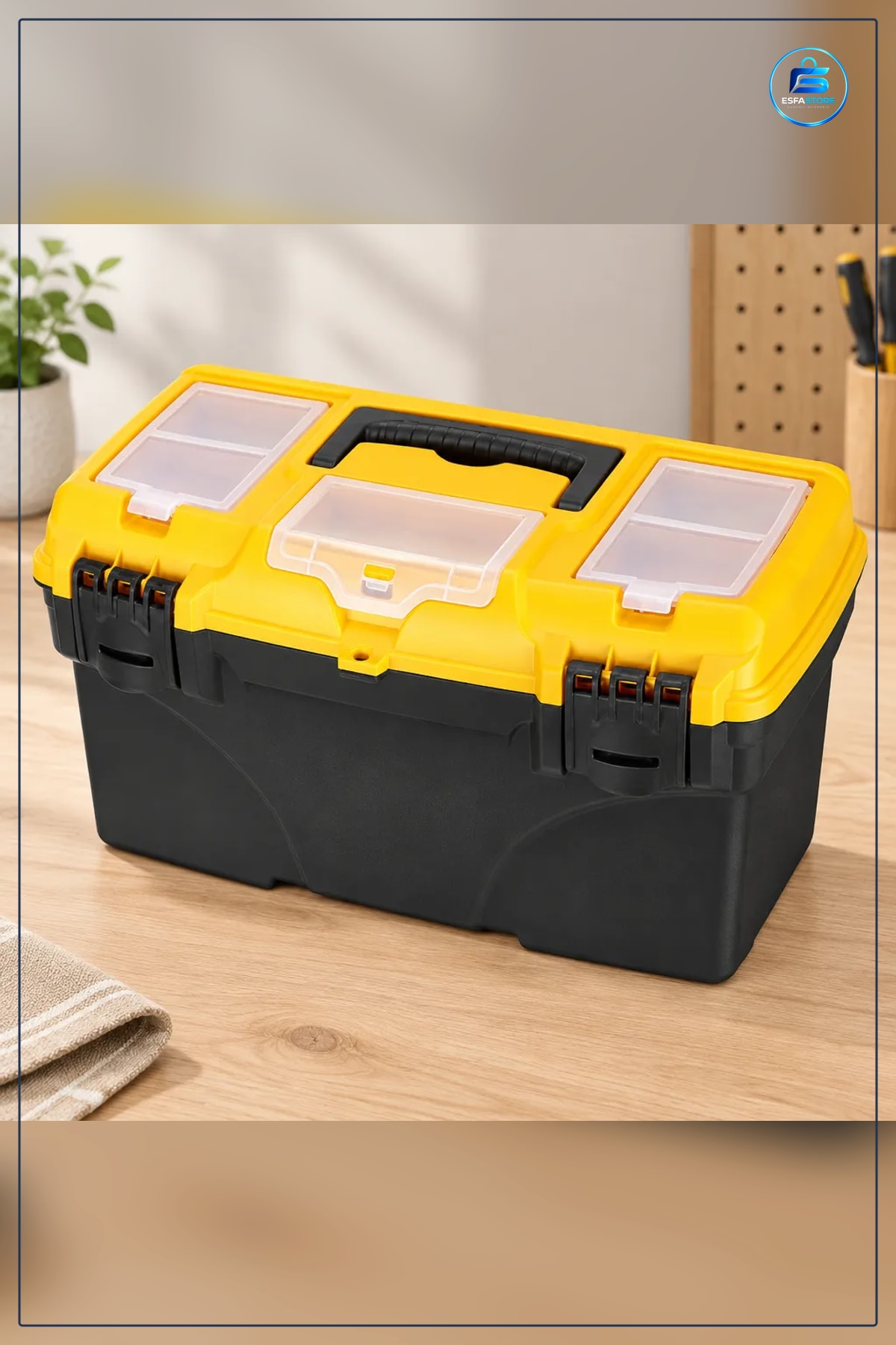 Kilitli Takım Çantası 13 L Taşınabilir Plastik Avadanlık Hırdavat Saklama Kutusu Organizer
