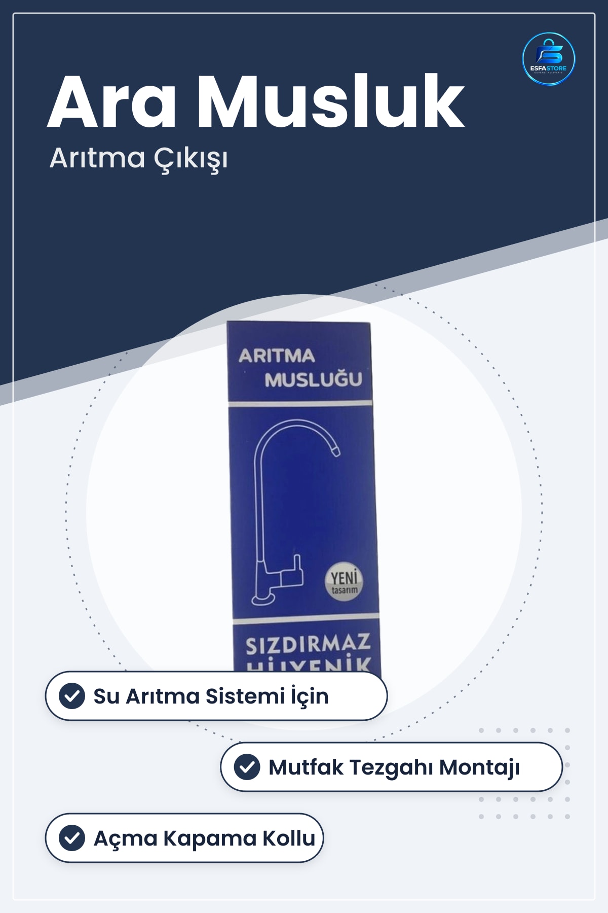 Arıtma Musluu Ara Musluk Mutfak Su Filtresi Sistemi İçin Sızdırmaz Hijyenik Yeni Tasarım