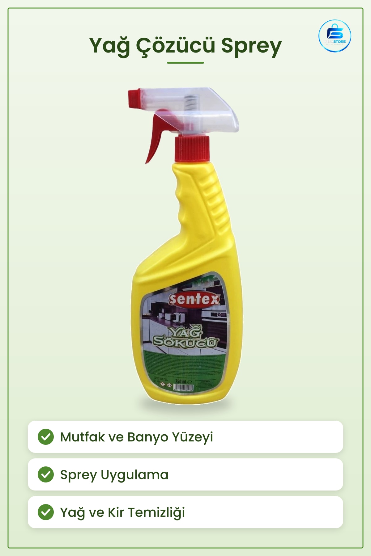 Yağ Çözücü ve Kireç Sökücü Spreyli Mutfak Banyo Temizlik Sprey Pratik Uygulama Kullanışlı