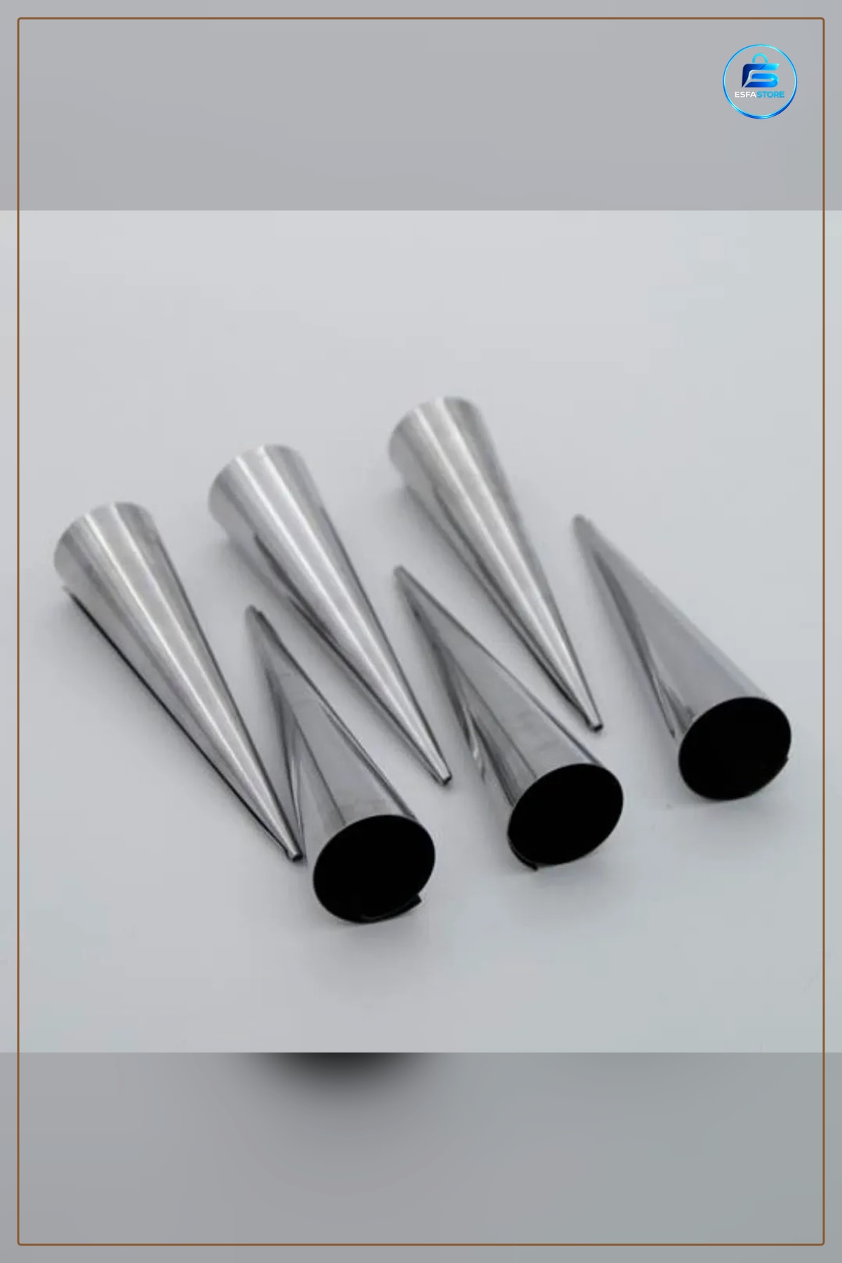 Kornet Kalıbı 6 Bölmeli Metal Fırın Kek Pişirme Ev Mutfak Sofra Hazırlık Seti Tatlı