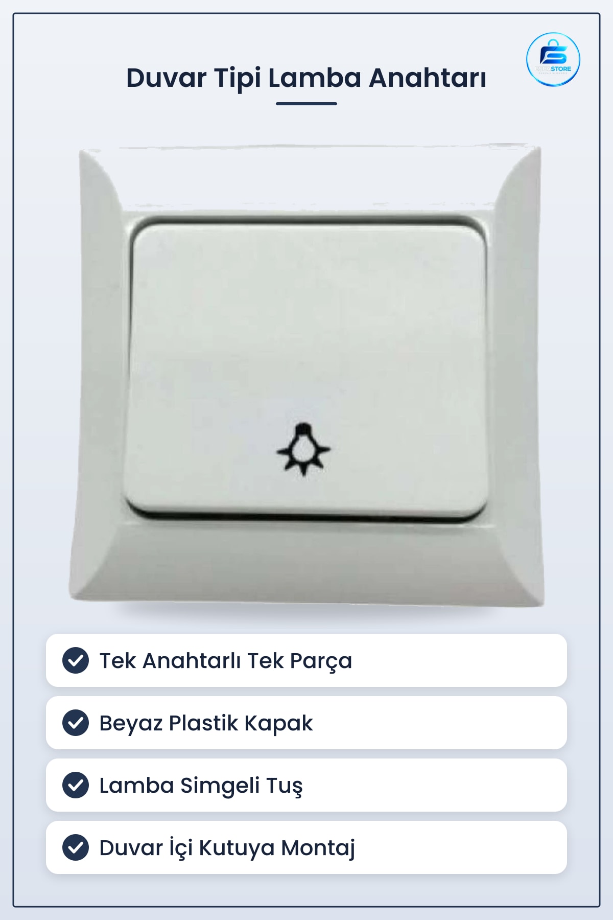 Lamba Anahtarı Otomatik Duvar Tipi Anahtar Ev ve Ofis Aydınlatma Elektrik Tesisat Malzemesi