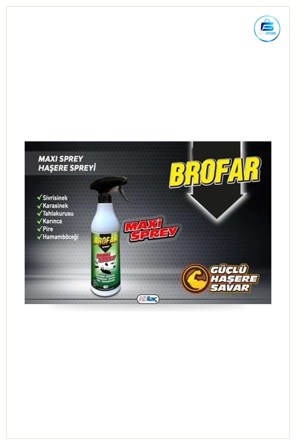 Haşere İlacı Maxi Sprey 450 ml Sivrisinek Karasinek Hamamböceği Karınca Pire Tahtakurusu