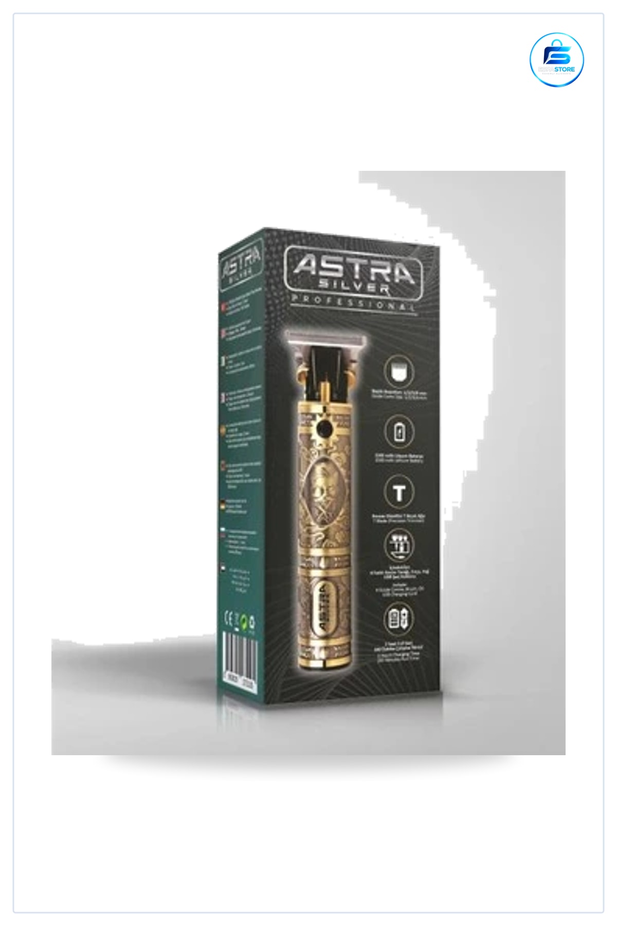 Tıraş Makinesi Saç Sakal Trimmer T Bıçaklı 1200 mAh Şarjlı Erkek Kişisel Bakım Seti Altın Renk