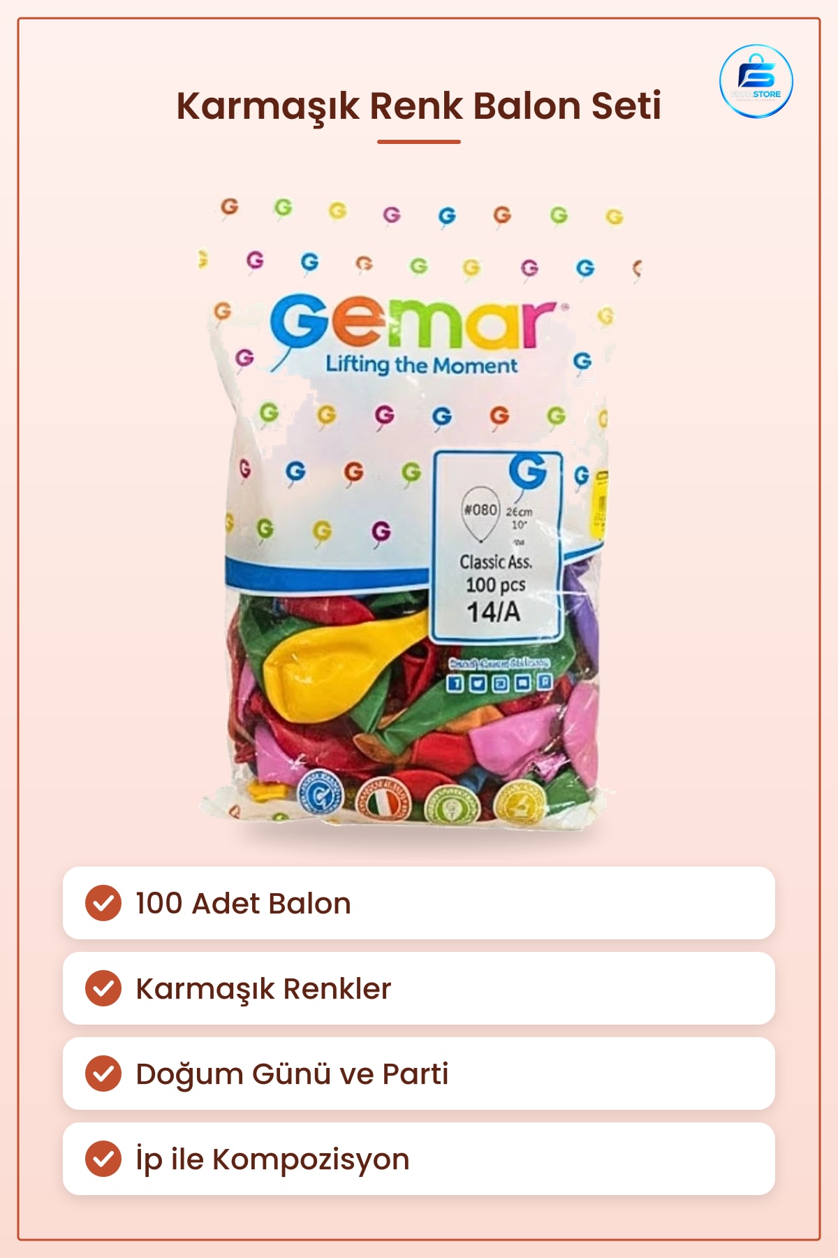 Balon Seti 100 Adet Karışık Renk Doğum Günü Parti Süsleme Malzemesi Eğlence Kutlama Balonu