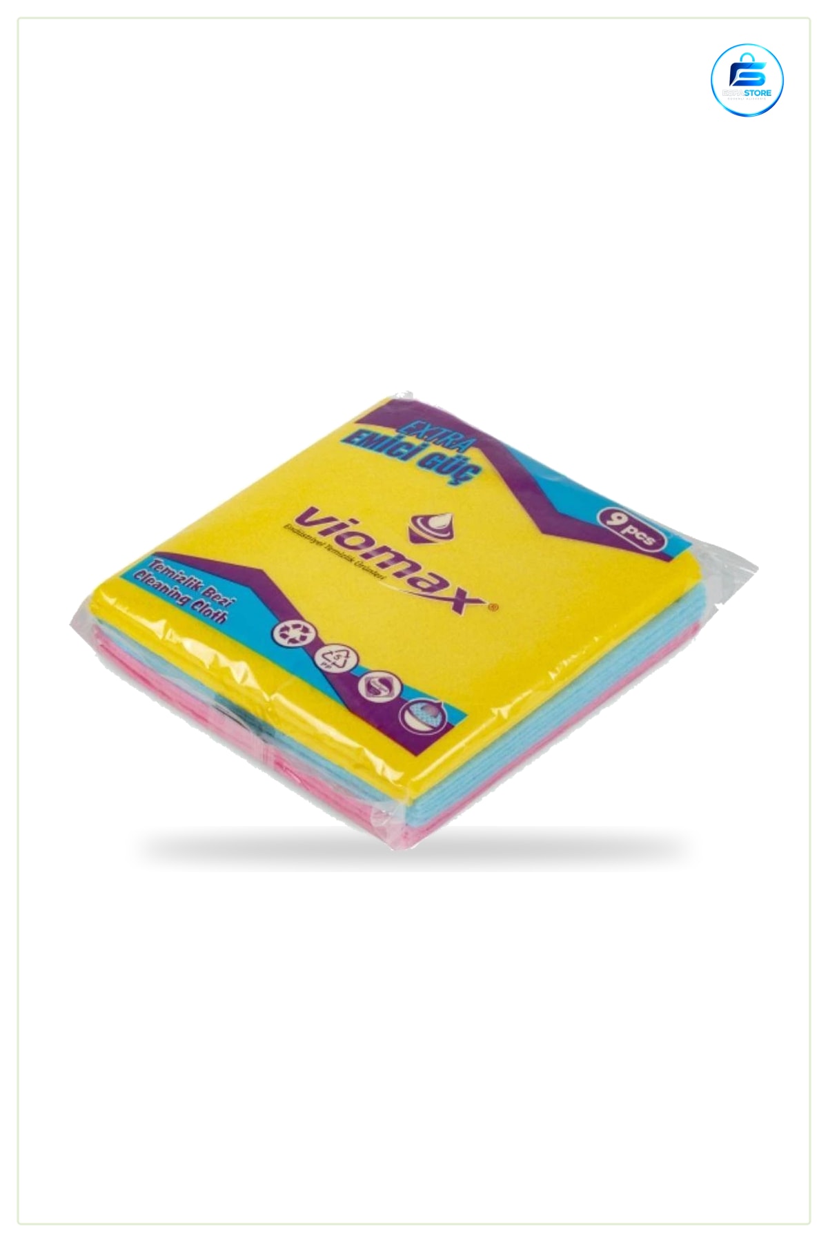 Temizlik Bezi 9'lu Sarı Emici Mutfak Banyo Cam Yüzey Ev Günlük Kullanım Pratik Kurulama