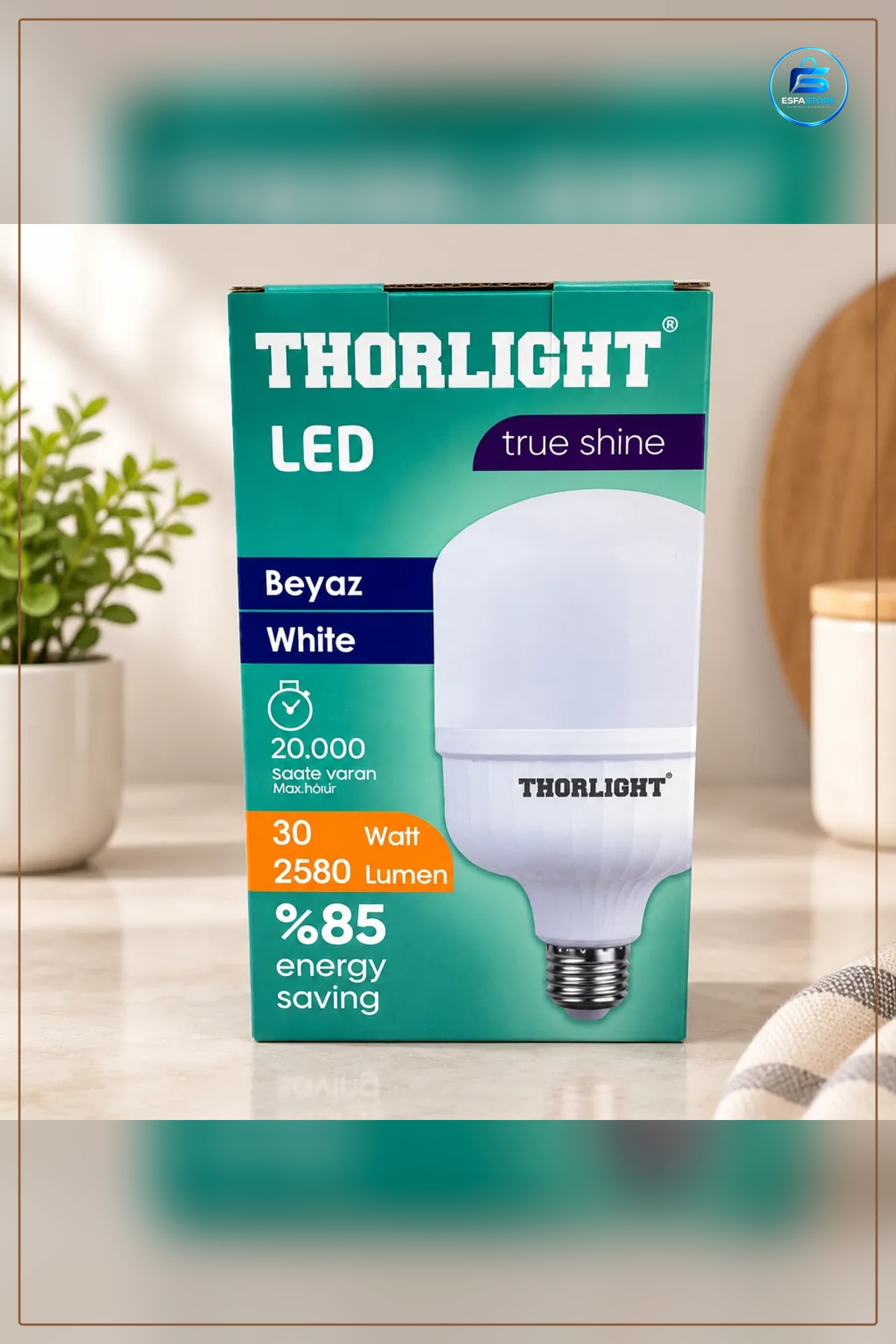 LED Torç Ampul 30 W Beyaz E27 Duylu Lümen Enerji Tasarruflu Aydınlatma Ev Ofis Kullanışlı
