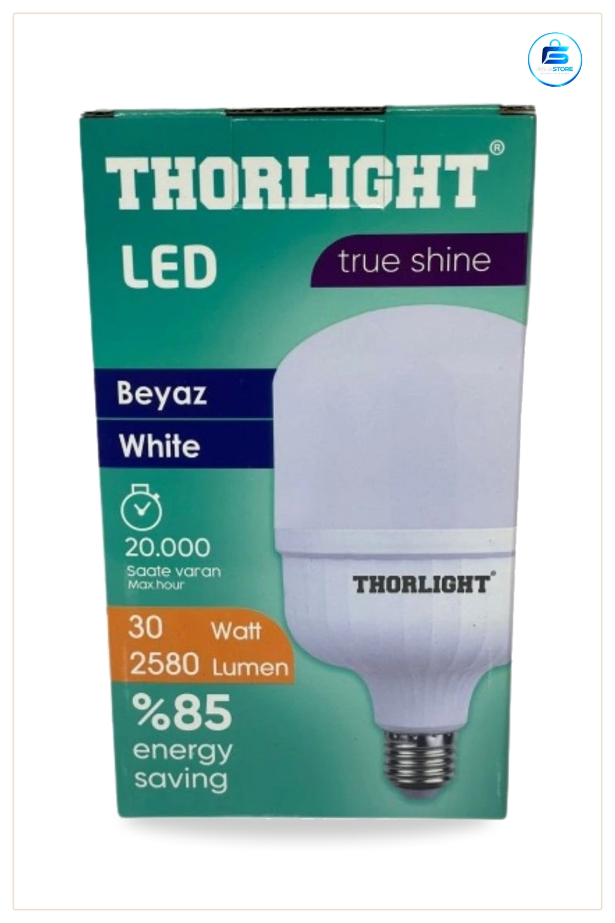 LED Torç Ampul 30 W Beyaz E27 Duylu Lümen Enerji Tasarruflu Aydınlatma Ev Ofis Kullanışlı