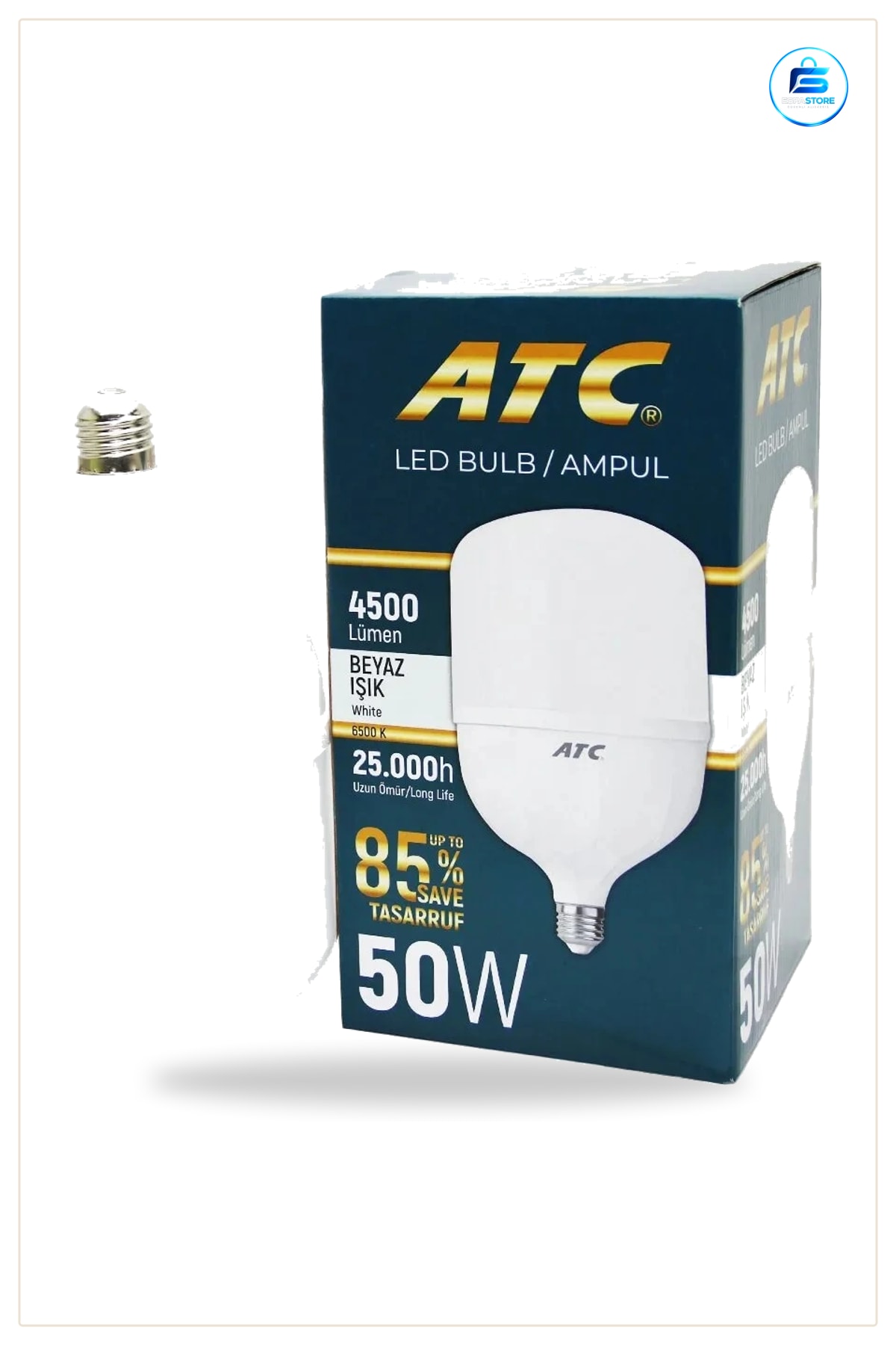 LED Ampul 50 W Torch Tip Lümen K Beyaz Işık Ev ve Ofis Aydınlatması Enerji Tasarruflu