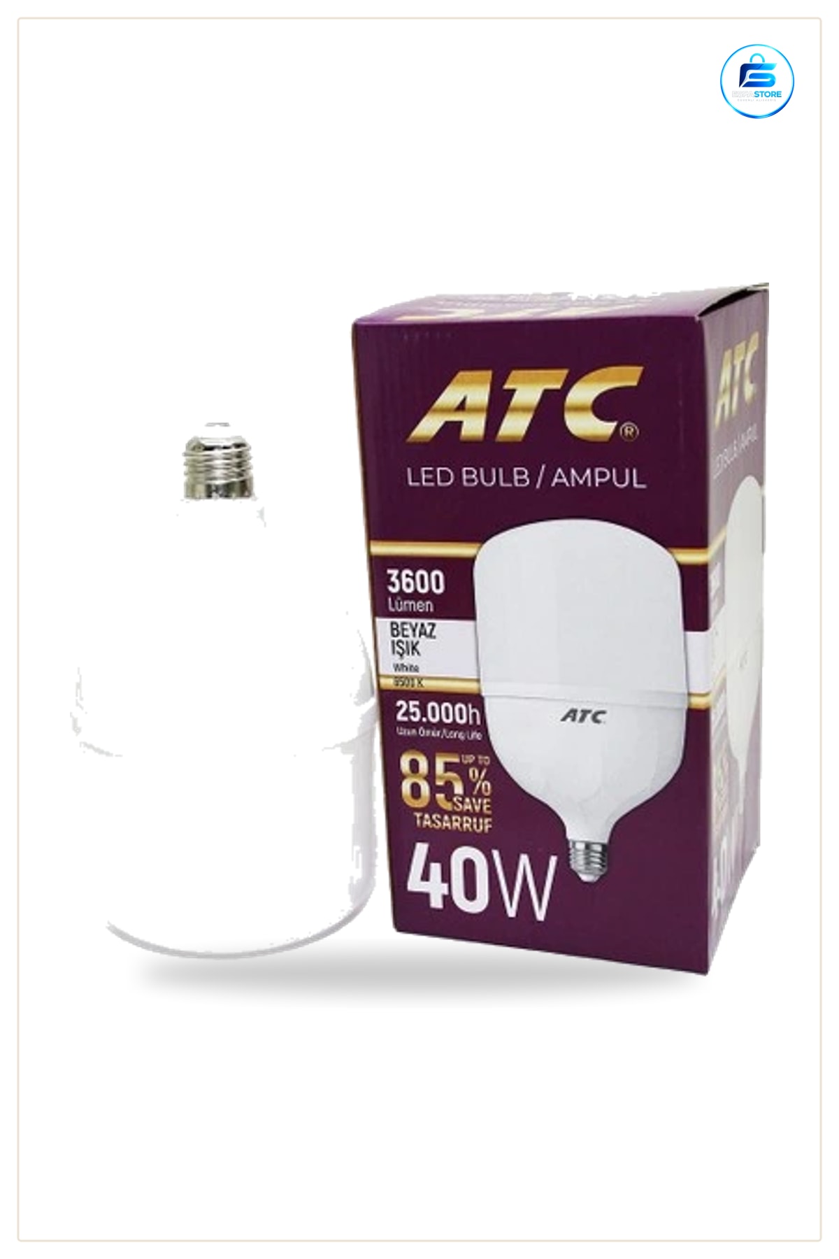 40 W LED Torç Ampul El Feneri İçin Yüksek Aydınlatmalı Ev ve Bahçe Kullanımına Uygun