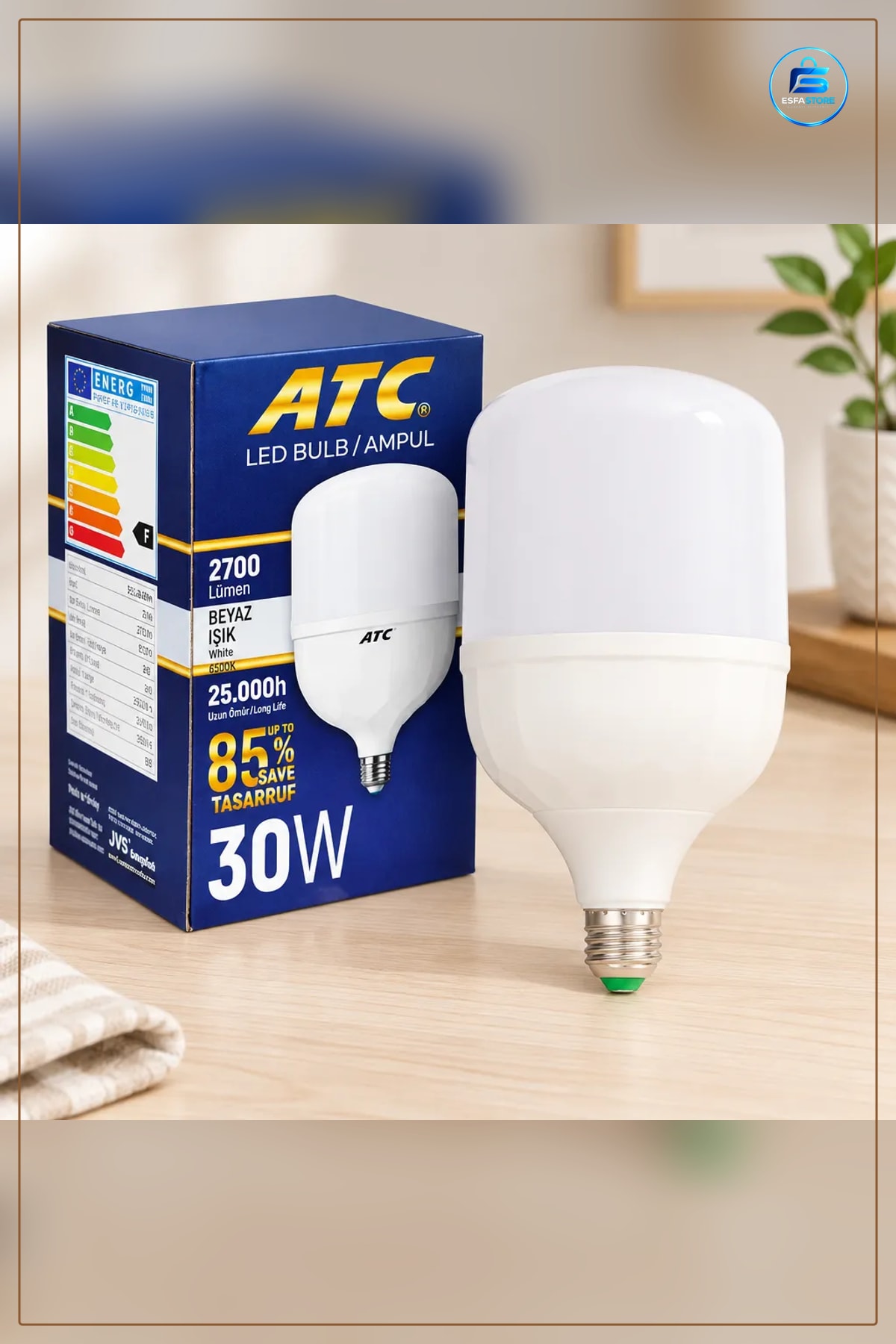 30 W LED Torç Ampul El Feneri Uyumlu Yüksek Güç Aydınlatma Ev ve Bahçe Kullanımı İçin