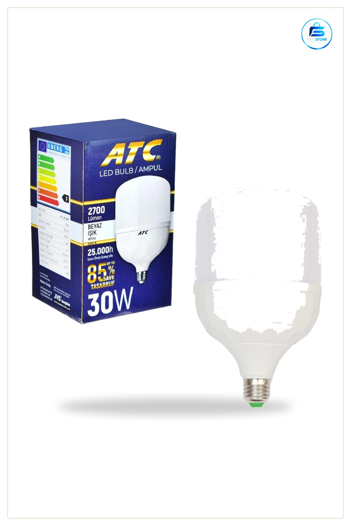 30 W LED Torç Ampul El Feneri Uyumlu Yüksek Güç Aydınlatma Ev ve Bahçe Kullanımı İçin