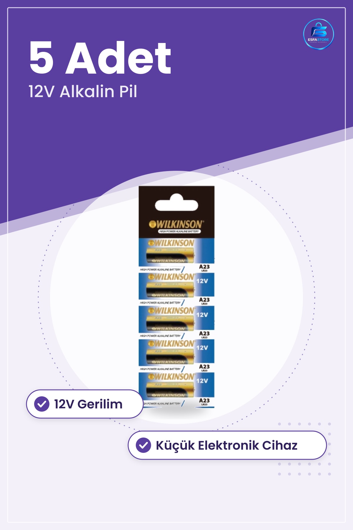 A23 Pil 12V Alkalin 5 Adet Küçük Elektronik Cihazlar İçin Ofis Teknolojileri Yedek Enerji
