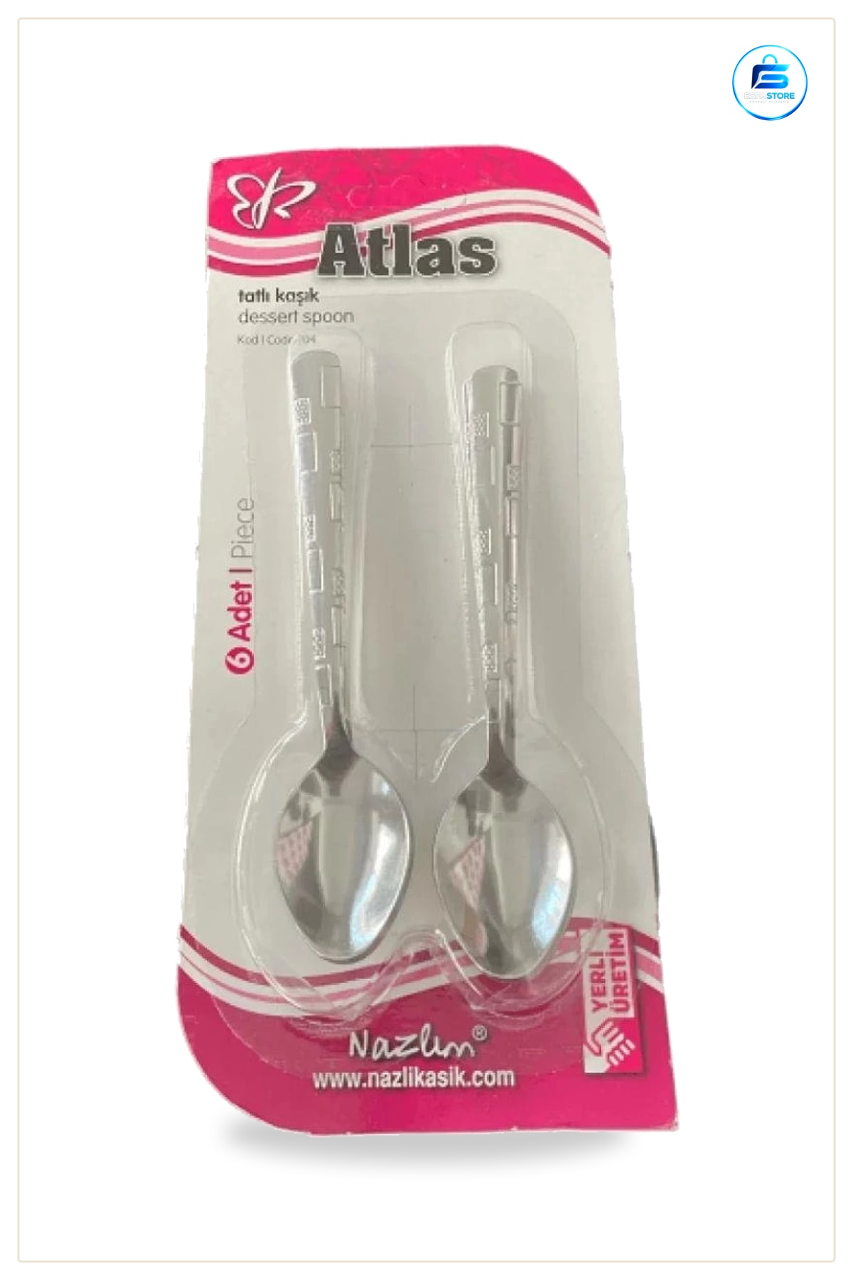 Tatlı Kaşığı 6'lı Kaşık Seti Sofra Mutfak Yemek Servis Ev Kullanımı Kahvaltı Pasta