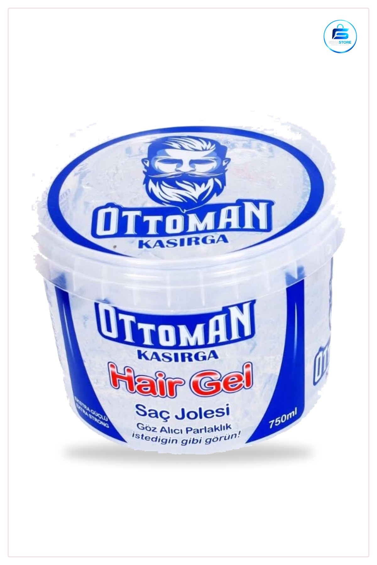 Saç Jölesi 750 ml Extra Strong Yüksek Tutuş Şekillendirici Jel Beyaz Göz Alıcı Parlaklık Formül