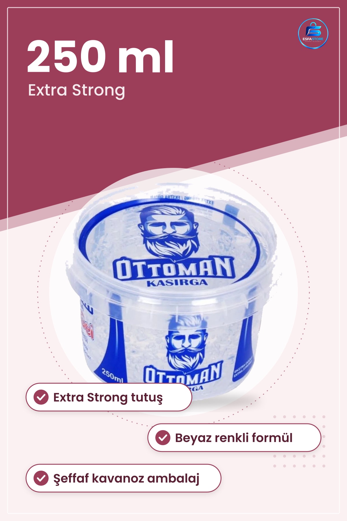 Saç Jölesi 250 ml Extra Strong Beyaz Şekillendirici Tutuşlu Jel Modelleme Bakım Ürünü