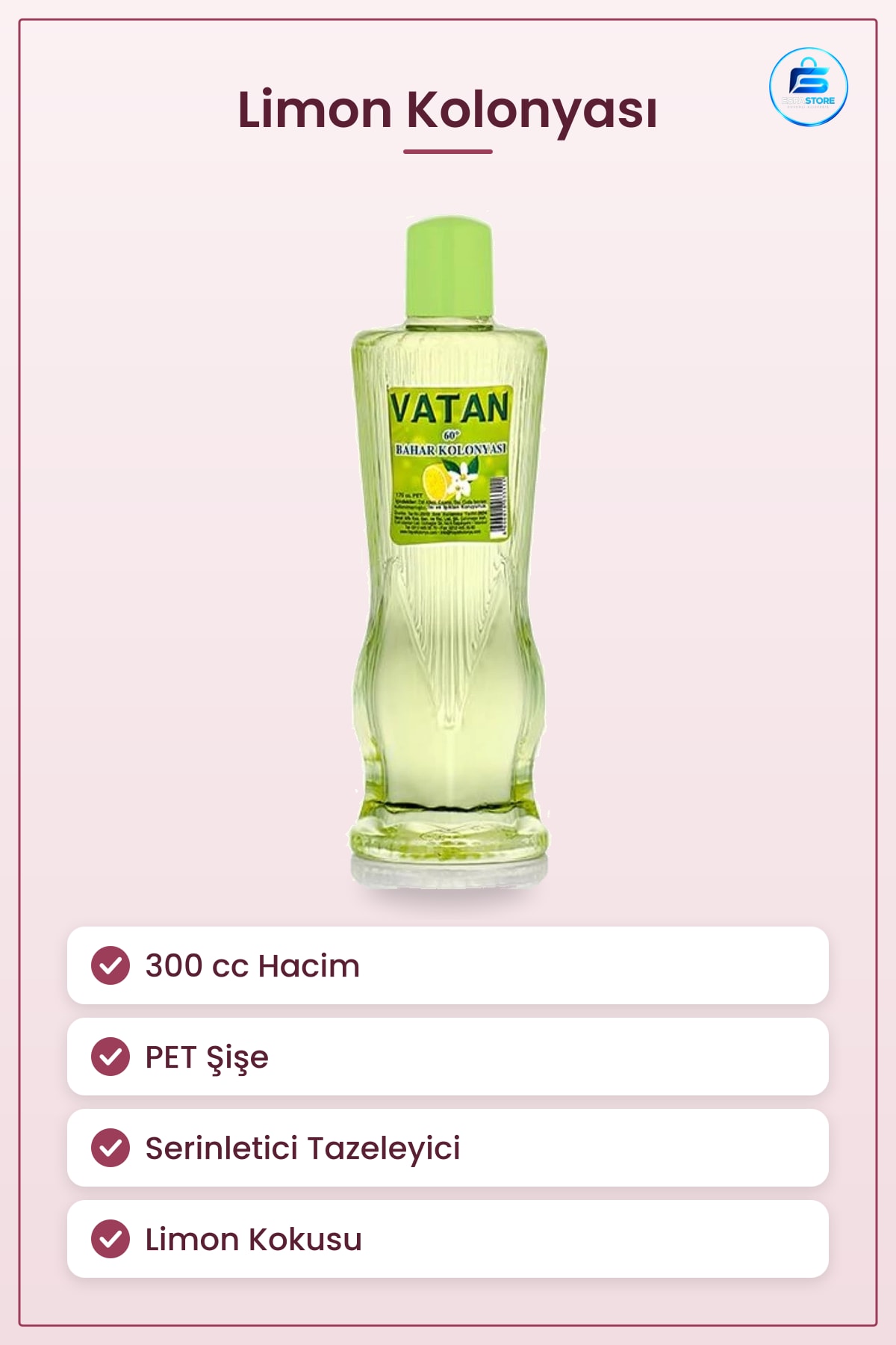 Limon Kolonyası cc PET Şişe Günlük Kullanım Cilt Bakım Kolonya Serinletici Tazeleyici Koku