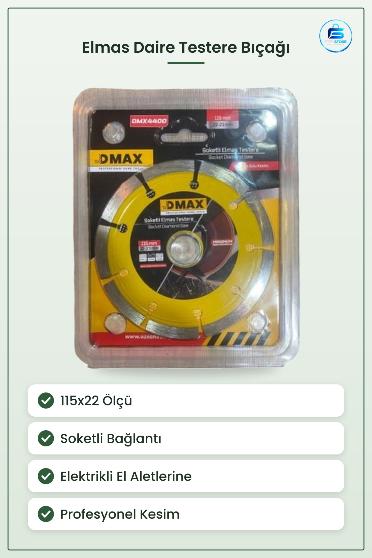 Daire Testere Bıçağı Soketli Elmas Profesyonel Kesim Aksesuarı Elektrikli El Aleti