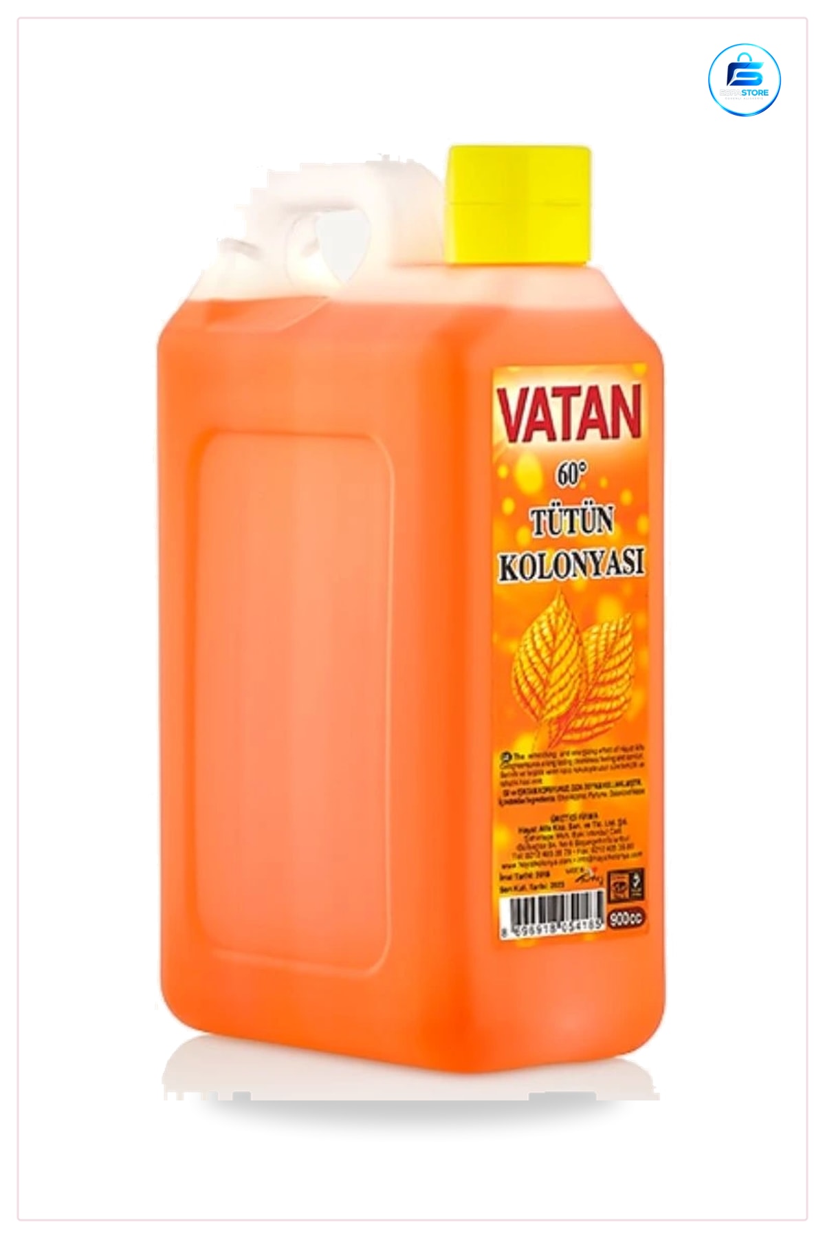Tütün Kolonyası cc Bidon Derece Ev Banyo Kullanımına Uygun Ferah Kokulu Ürün Kullanışlı