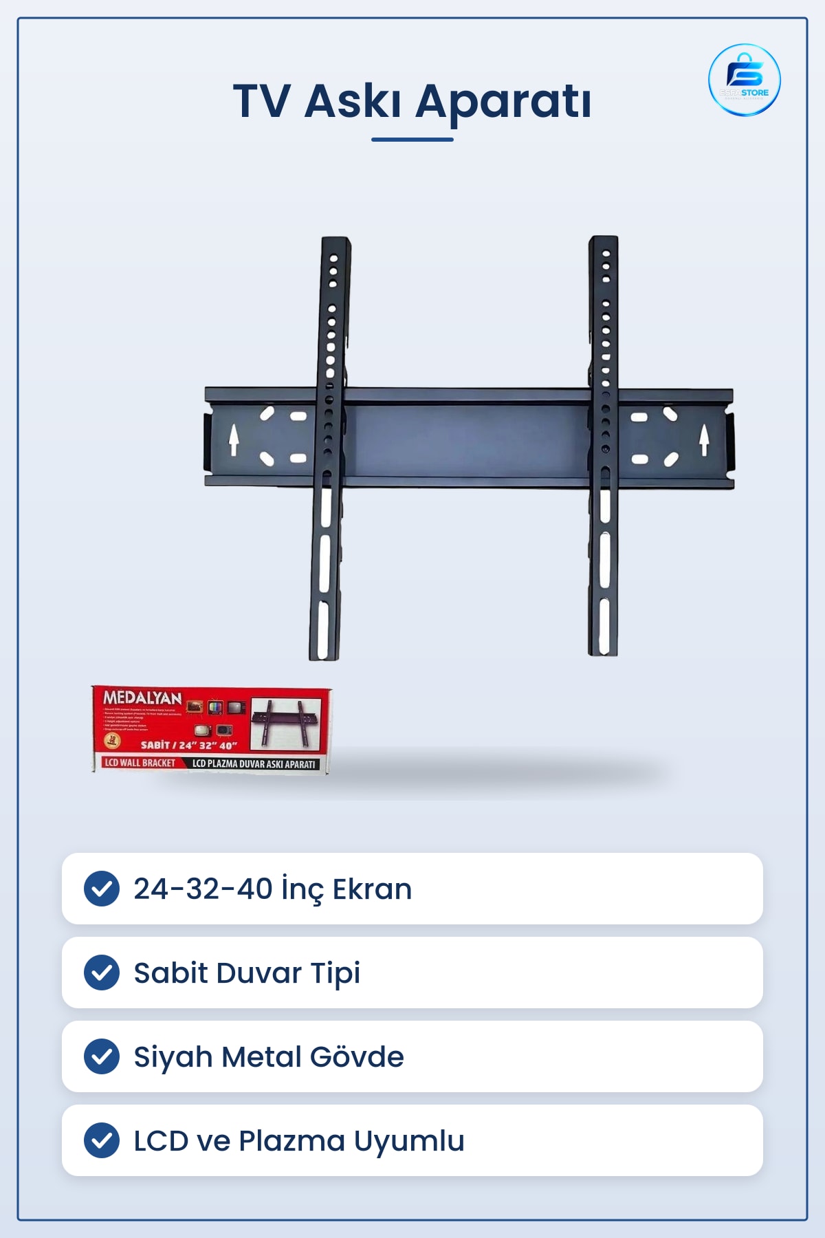 TV Askı Aparatı ** Sabit Duvar Tipi LCD Plazma Televizyon Montaj Braketi Ev Salon