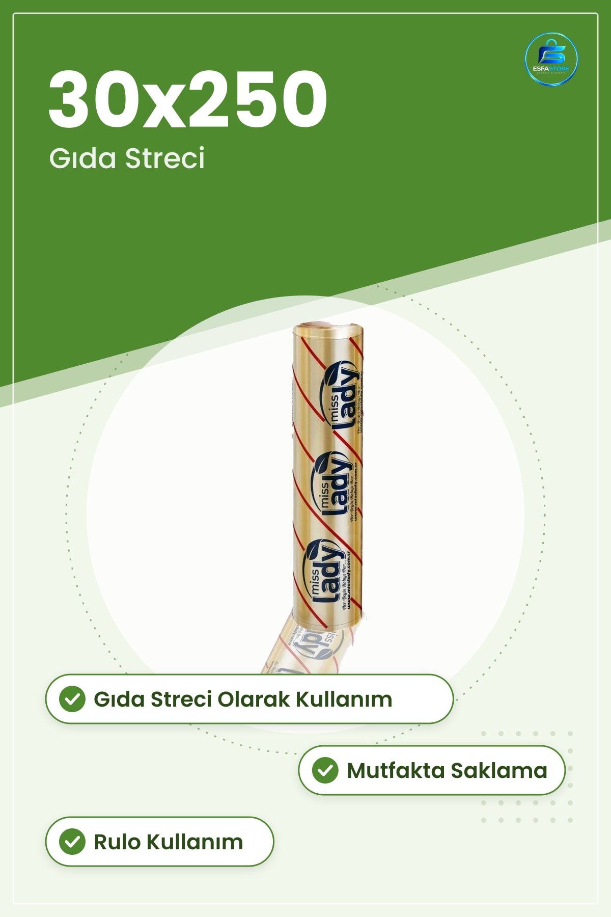 Streç Film Gıda Streci Mutfak Sarf Malzemesi Yiyecek Saklama Ambalaj Rulo Kullanışlı