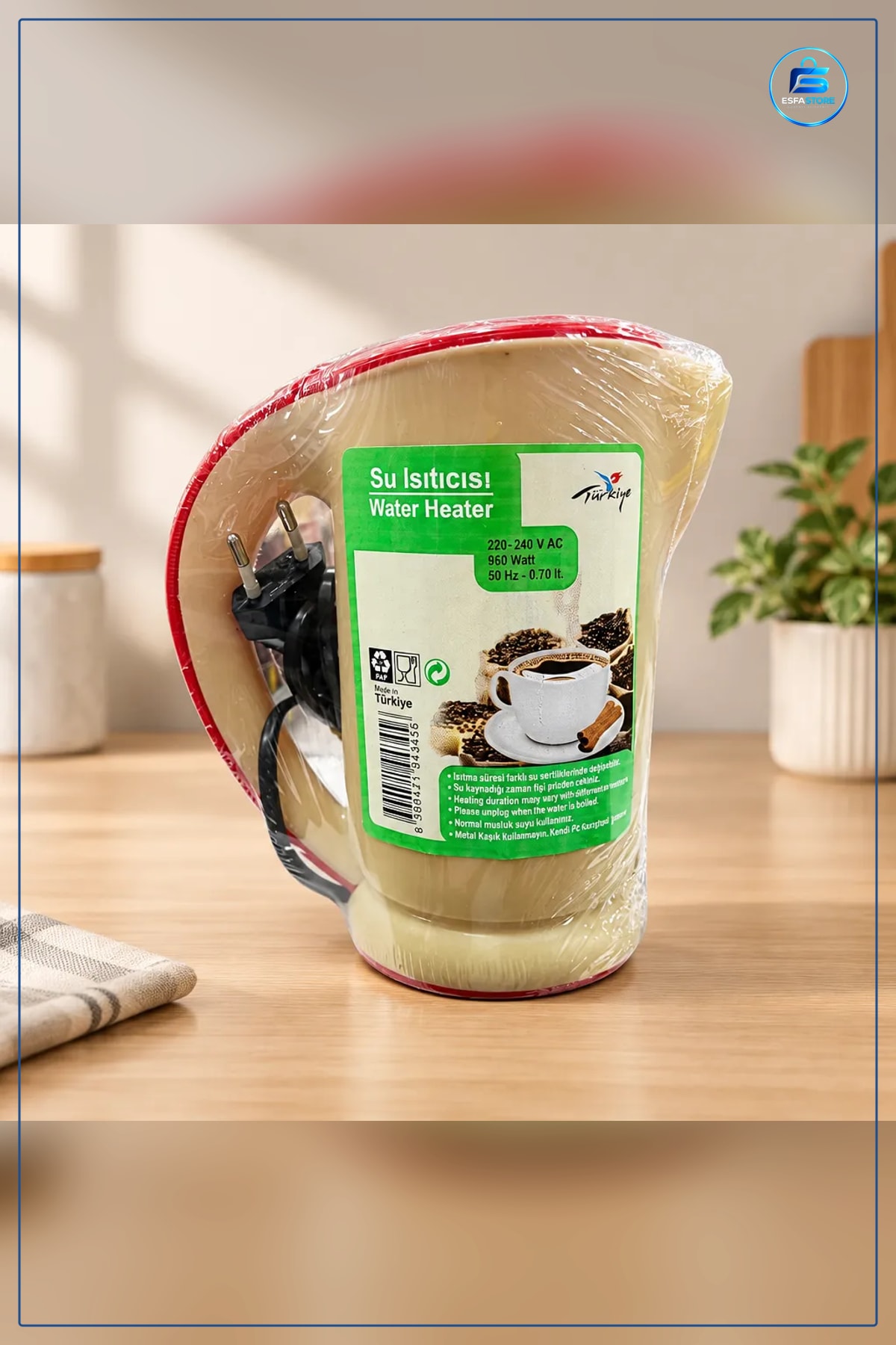 Su Isıtıcısı 0,70 lt 960 Watt Elektrikli Kettle Renkli Kapaklı Kahve Çay Ofis Mutfak