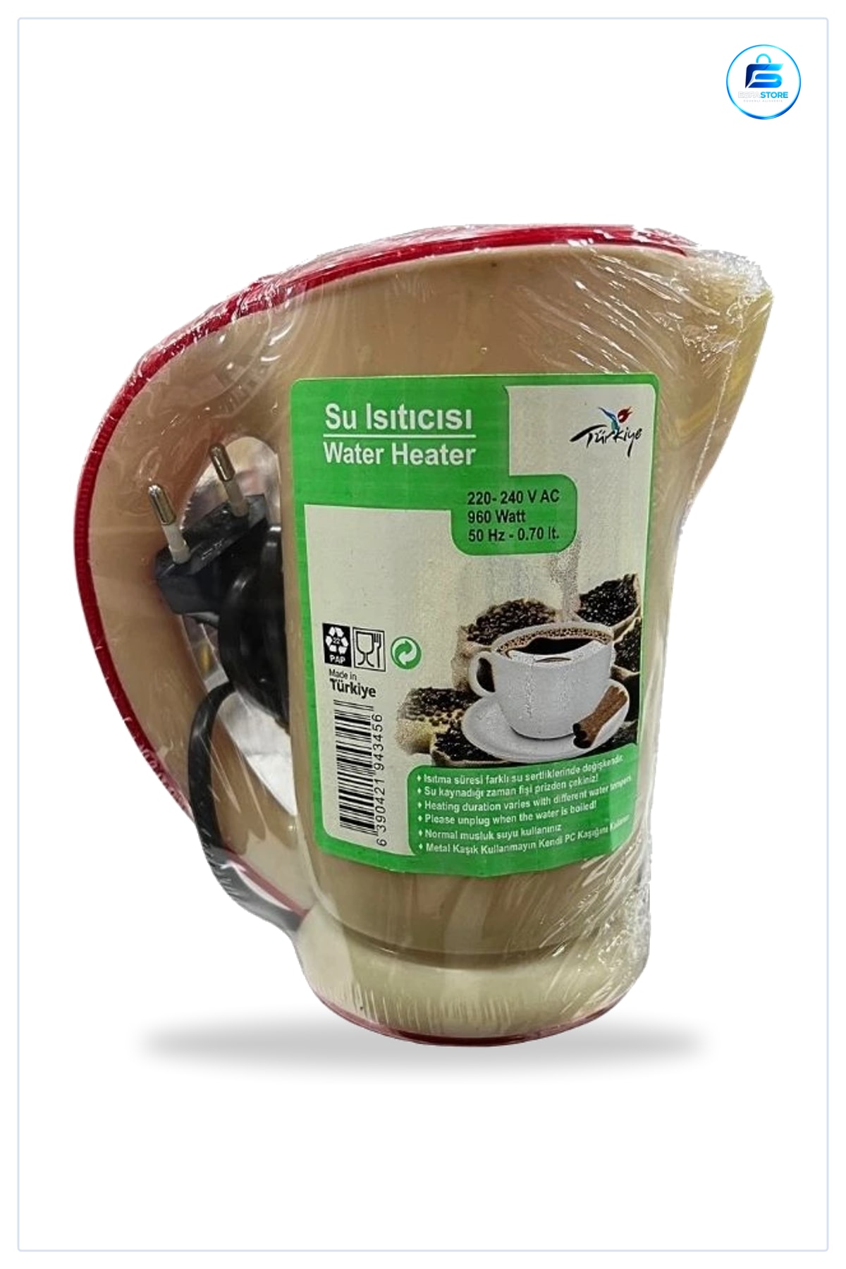 Su Isıtıcısı 0,70 lt 960 Watt Elektrikli Kettle Renkli Kapaklı Kahve Çay Ofis Mutfak