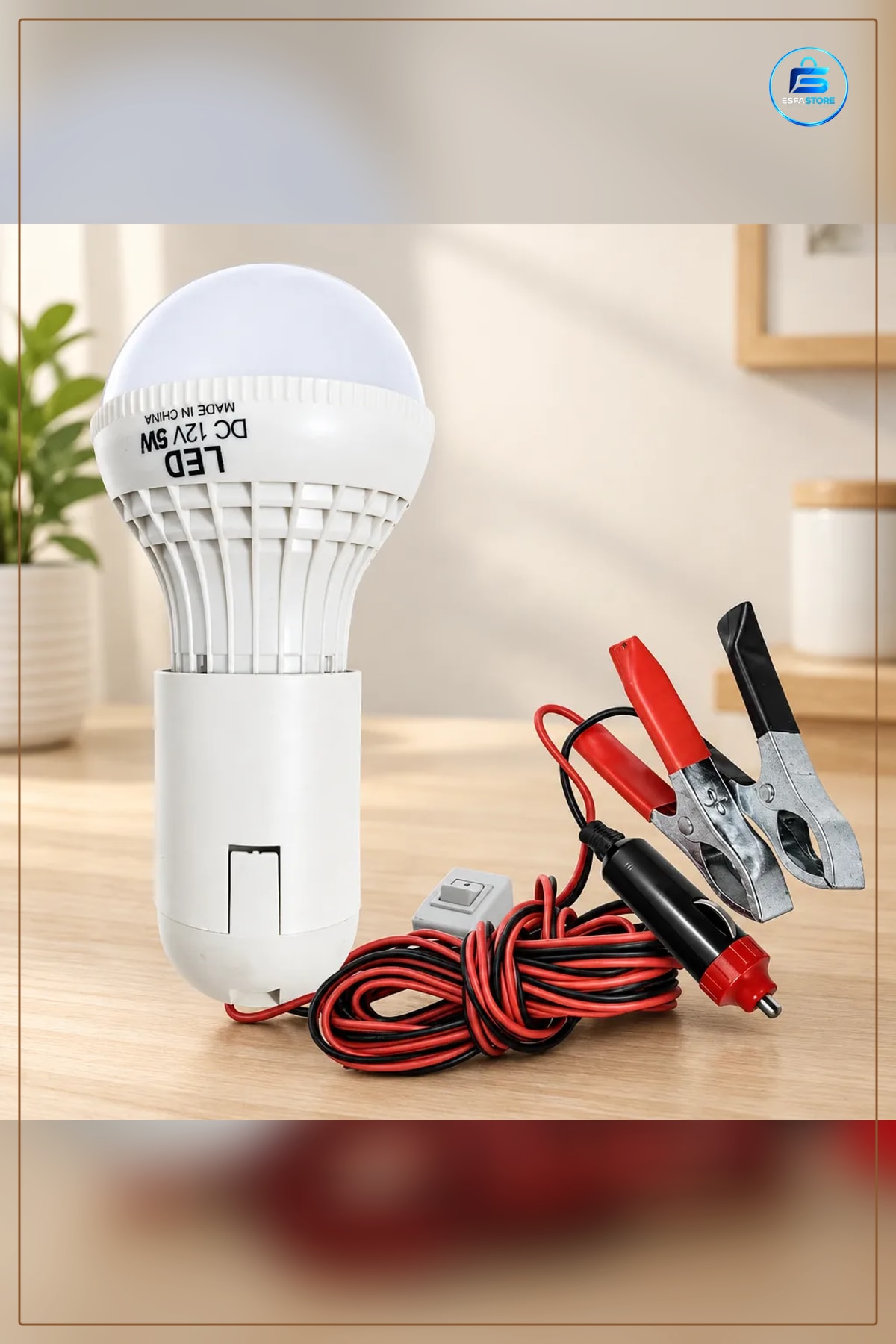 LED Ampul 12V DC 5W Kablolu Takviye Ev Araç Kamp Aydınlatma Çakmaklık Bağlantılı Metal