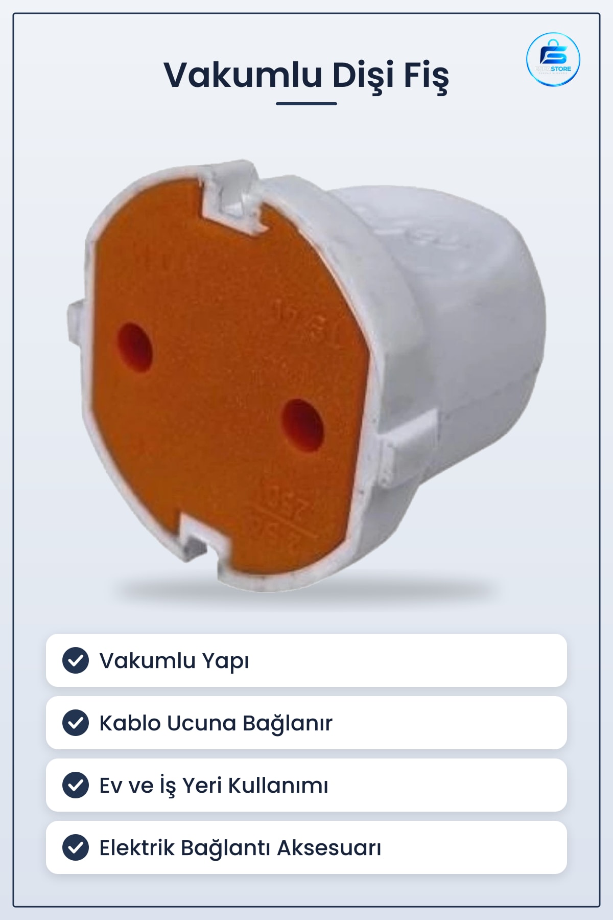 Dişi Fiş Mimoza Vakumlu Elektrik Tesisat Malzemesi Ev Kablo Bağlantı Aksesuarı Kullanışlı