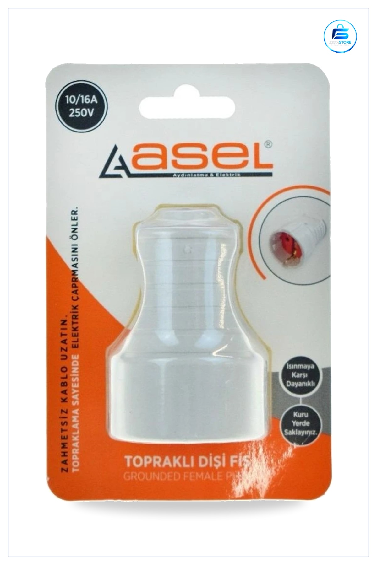 Vakumlu Topraklı Dişi Fiş /16A 250V Elektrik Bağlantı Fişi Kablo Uzatma Isınmaya Dayanıklı