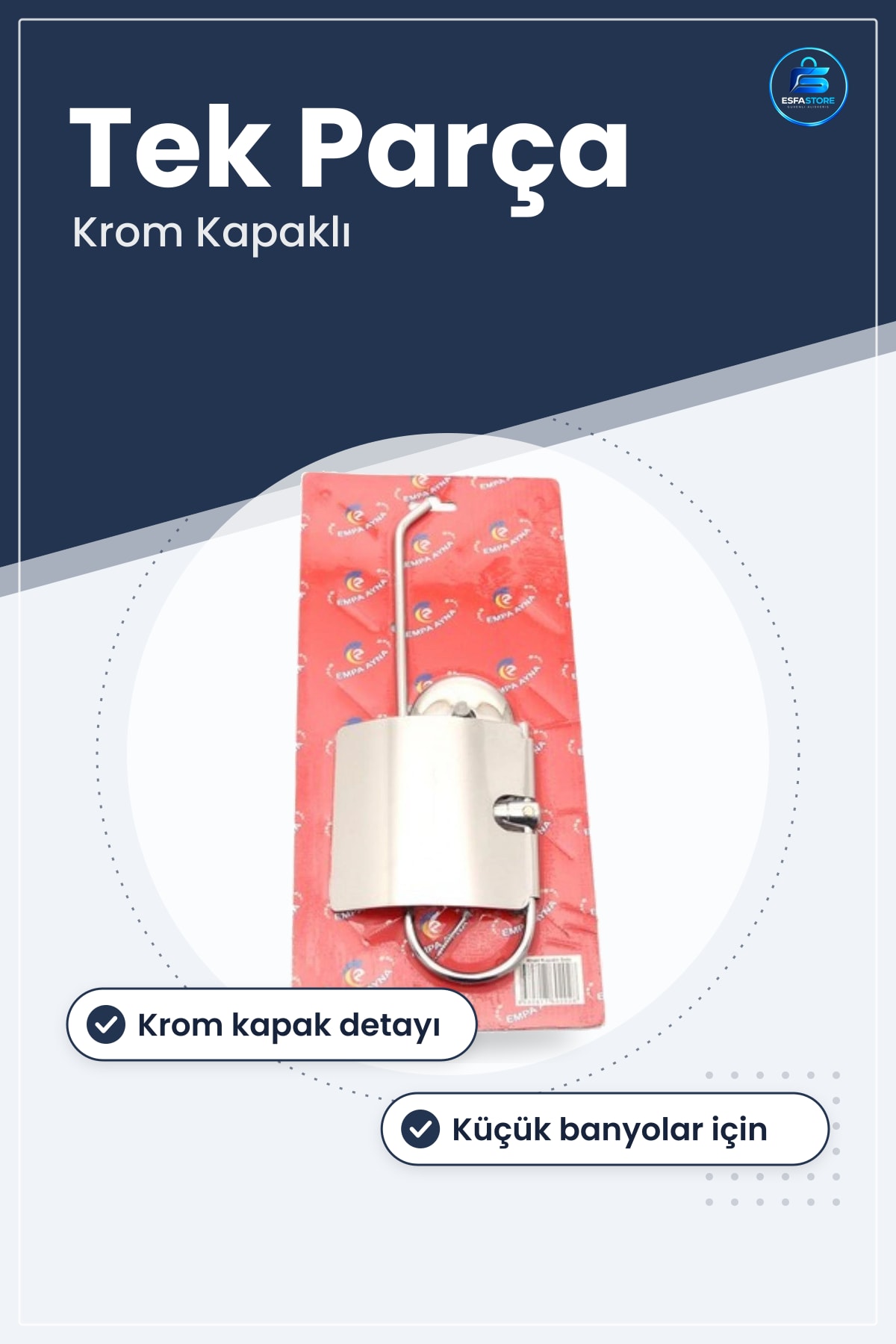 Krom Kapaklı Tek Parça Solo Havluluk Banyo Düzenleyici Küçük Banyolar İçin Havlu Tutucu