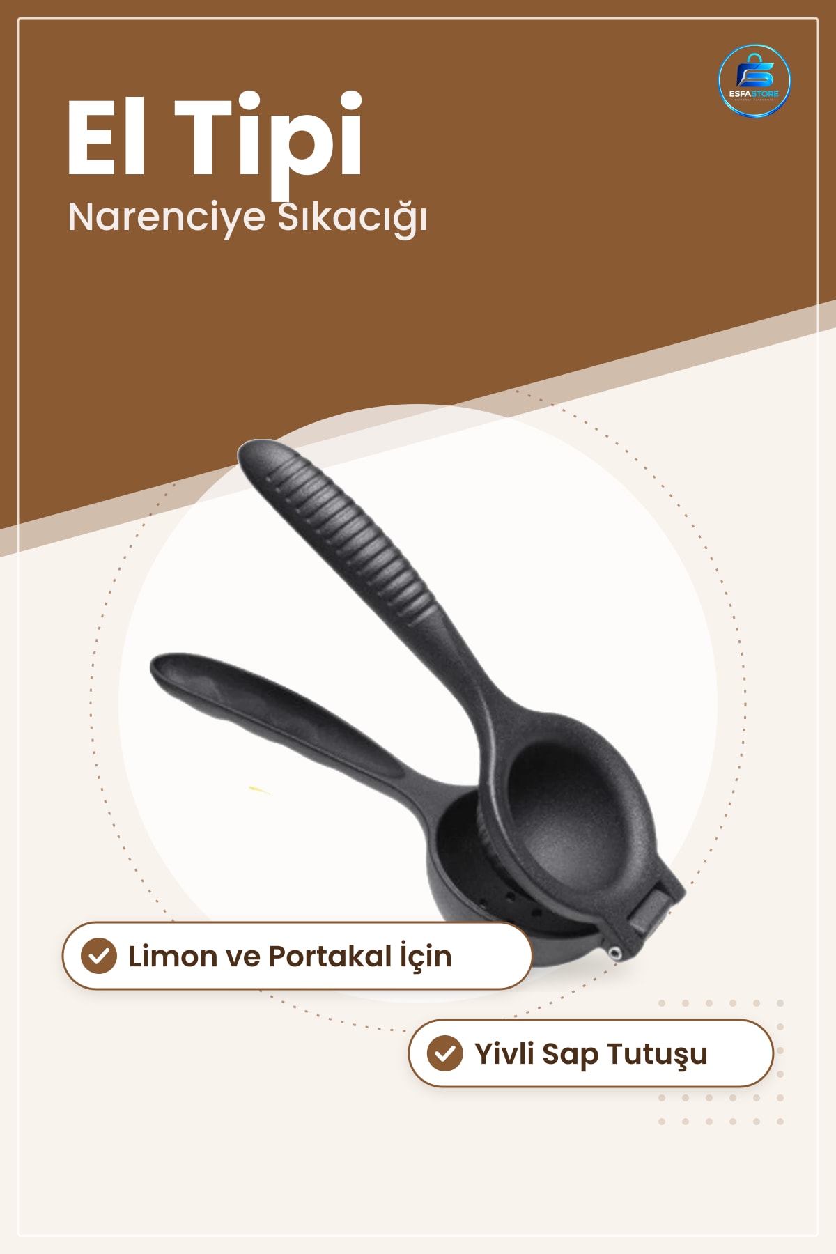 Limon Sıkacağı Portakal Narenciye Manuel El Tipi Mutfak Meyve Suyu Pratik Sıkma Aparatı